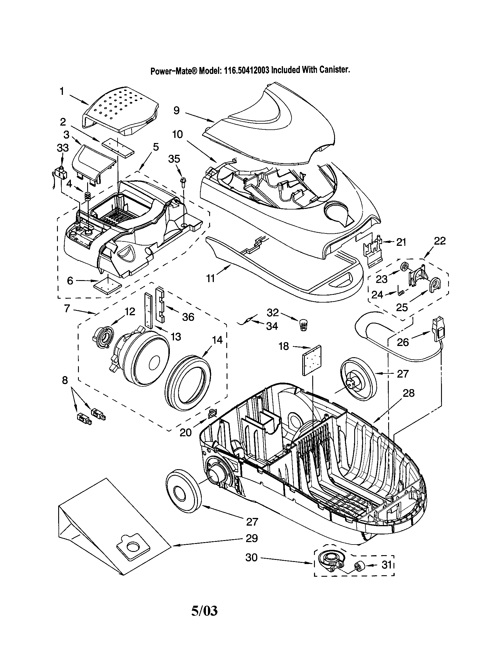 Kenmore 11620412003 base/hood diagram