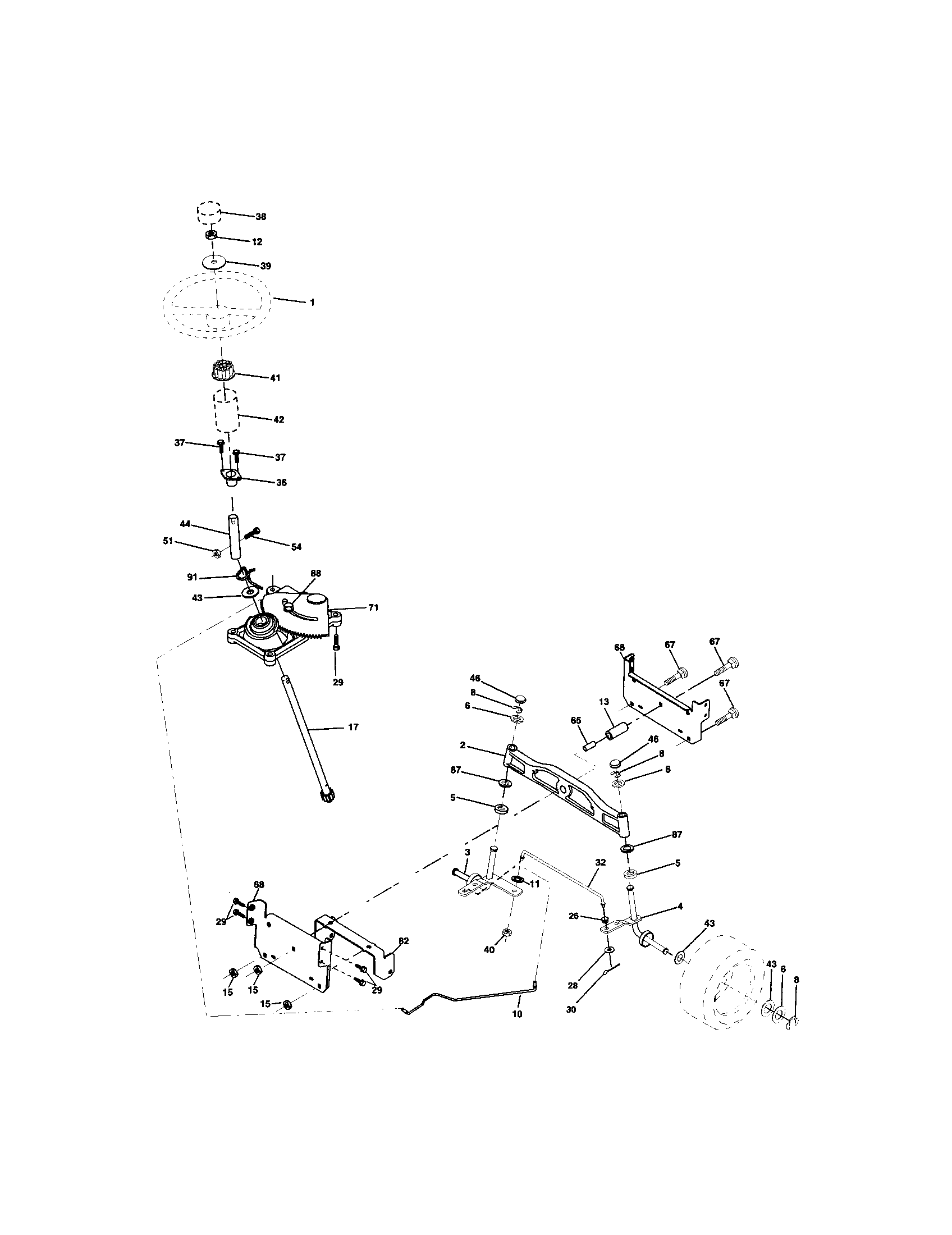 Craftsman 917272930 steering diagram