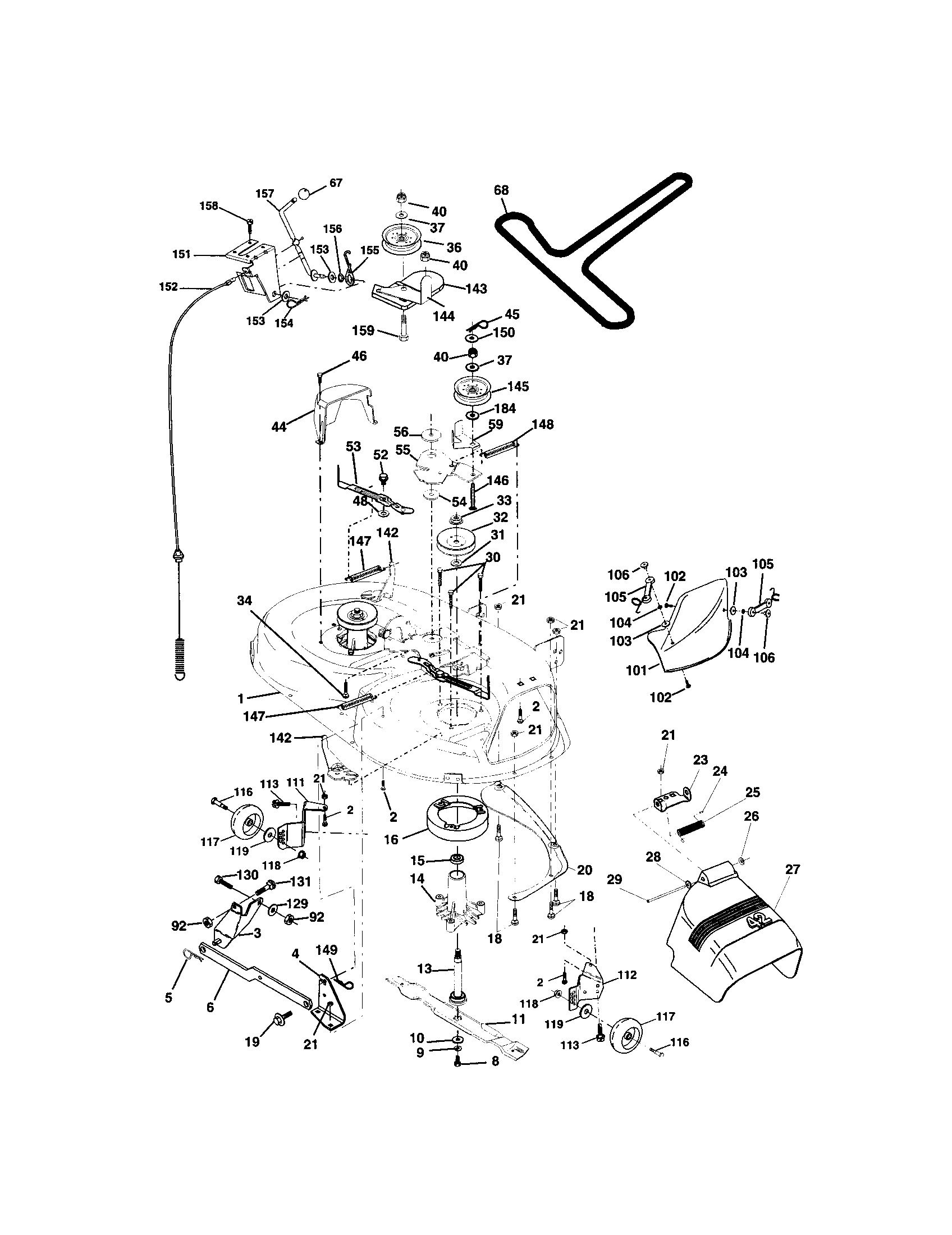 Craftsman 917272930 mower deck diagram