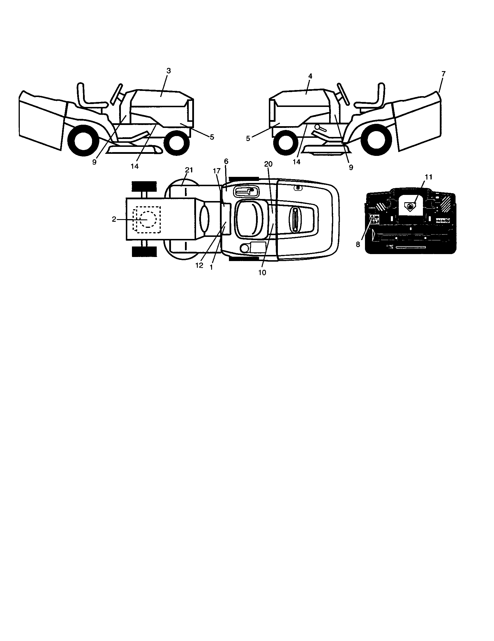 Craftsman 917277121 decals diagram