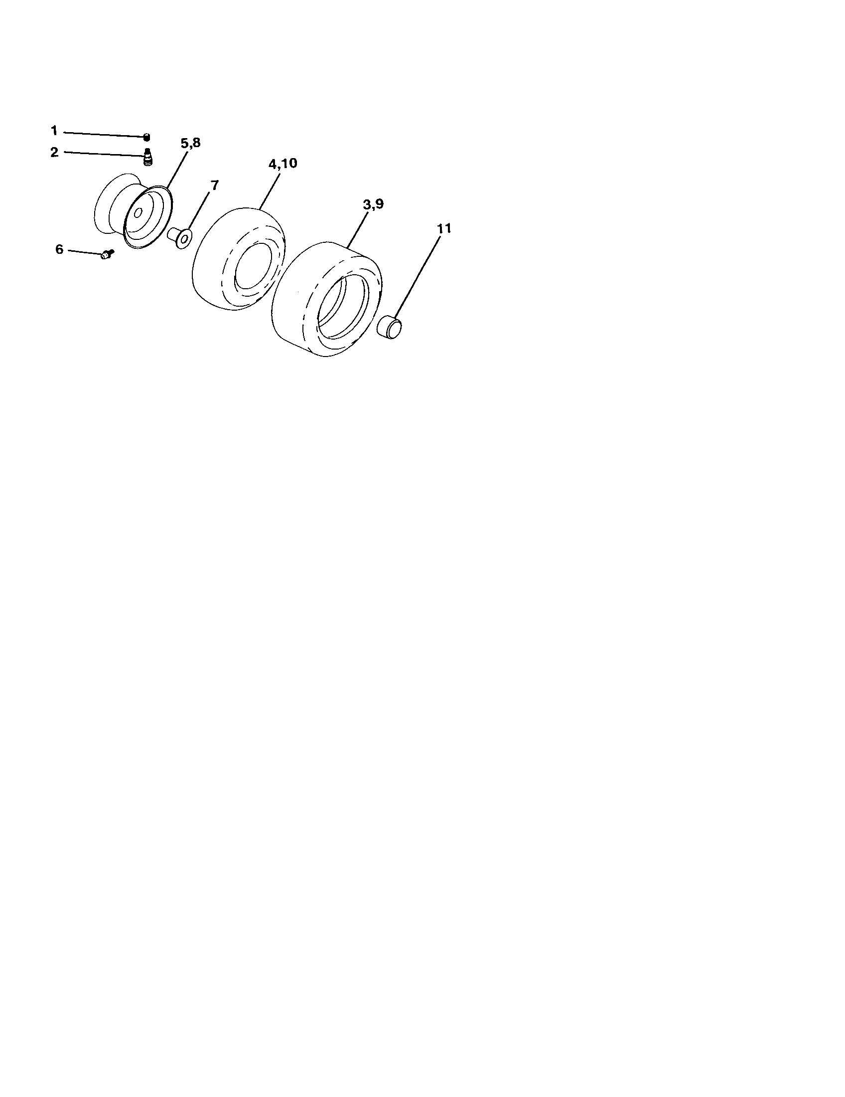 Craftsman 917277121 wheels and tires diagram