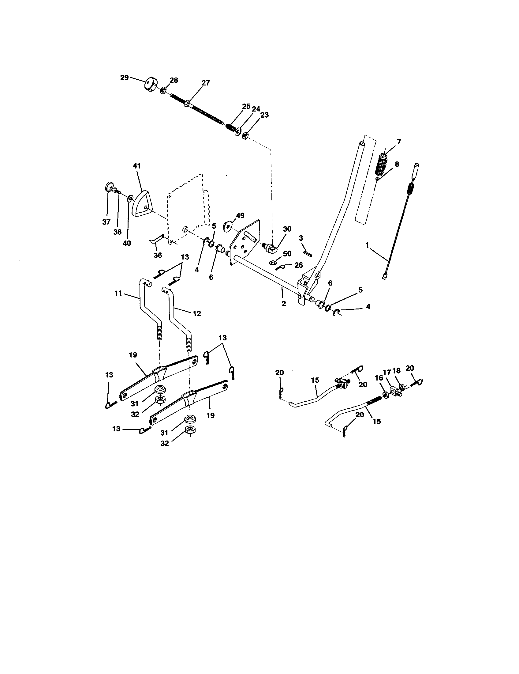 Craftsman 917277121 mowe lift diagram