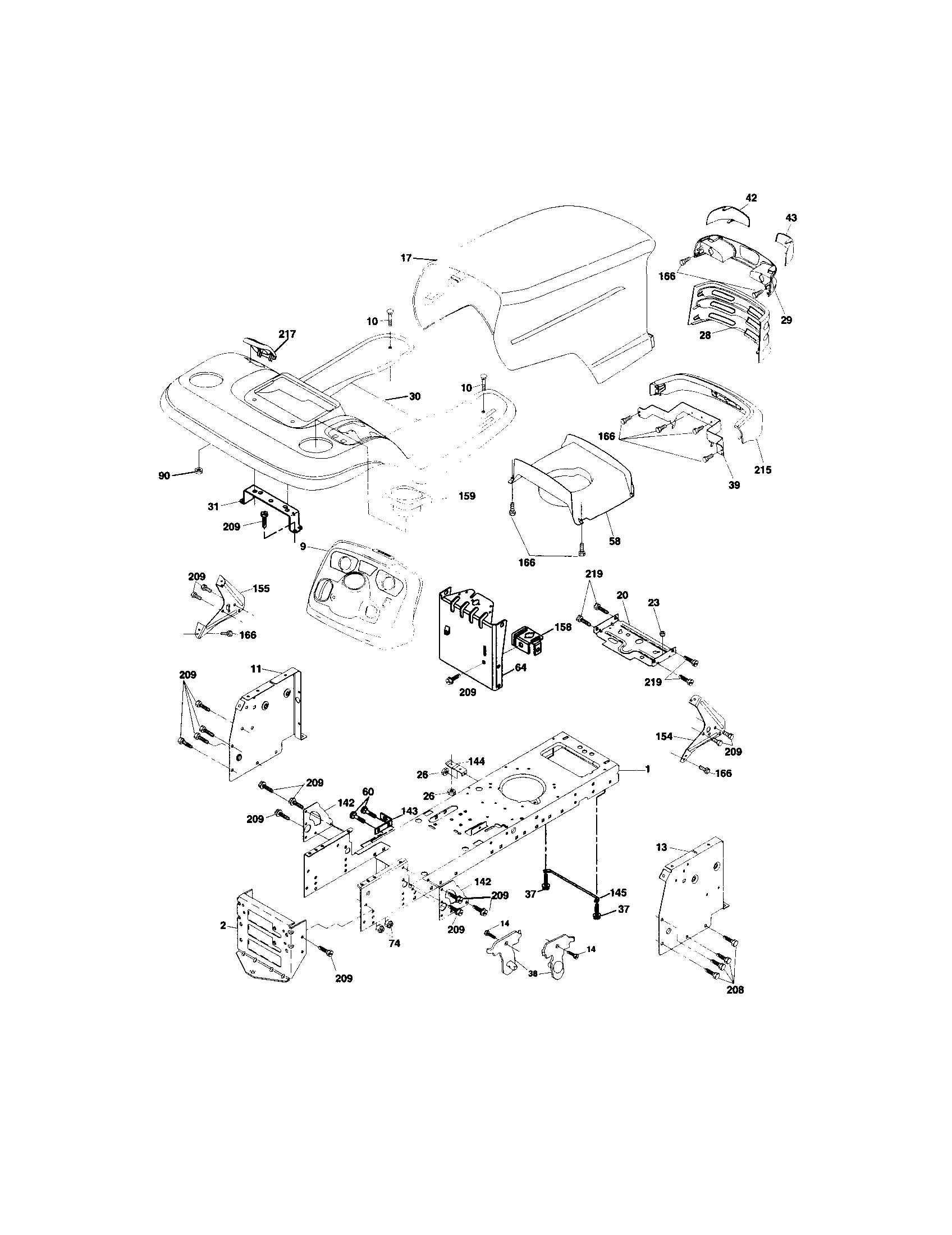 Craftsman 917273281 chassis and enclosures diagram