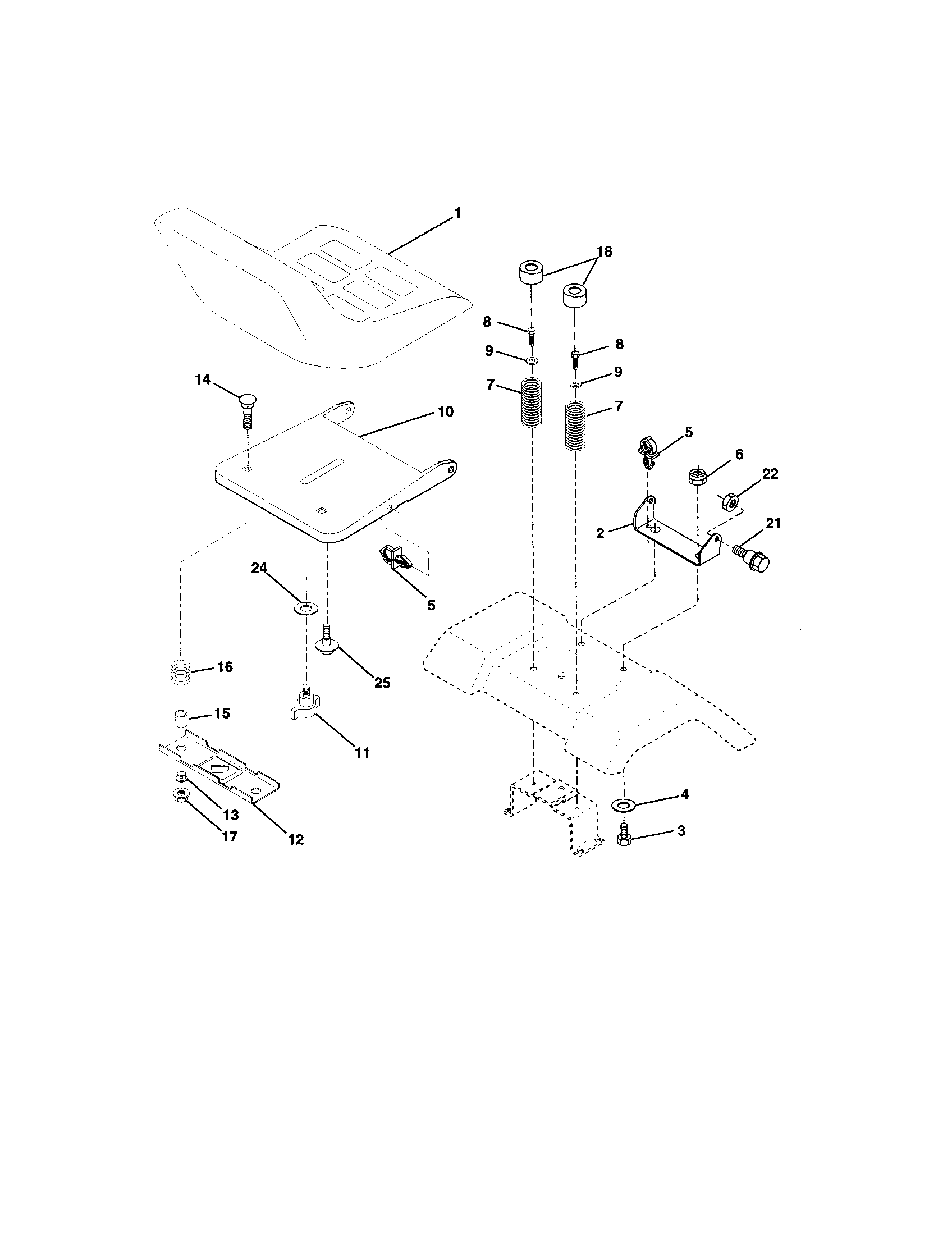 Craftsman 917273281 seat assembly diagram