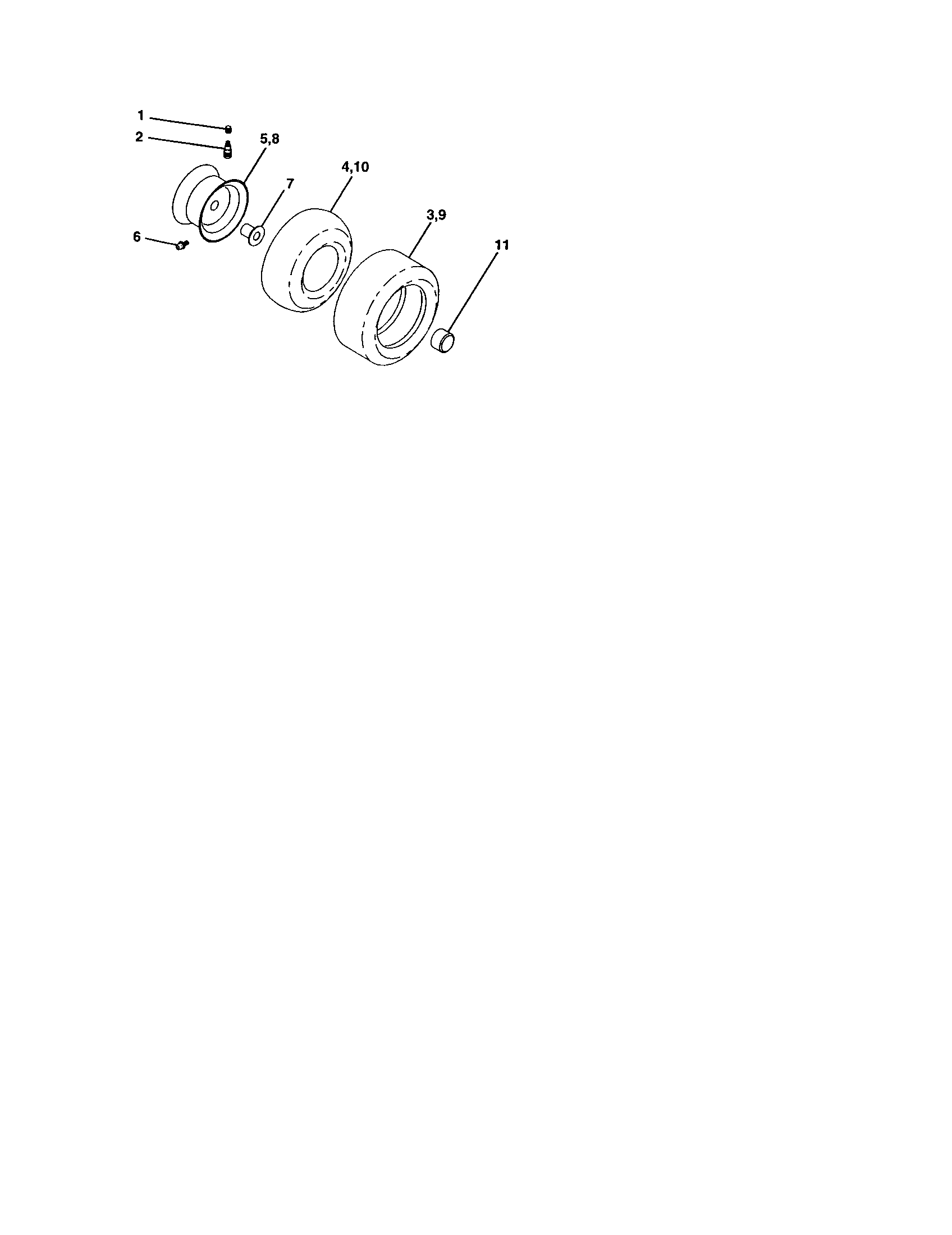 Craftsman 917273281 wheels and tires diagram