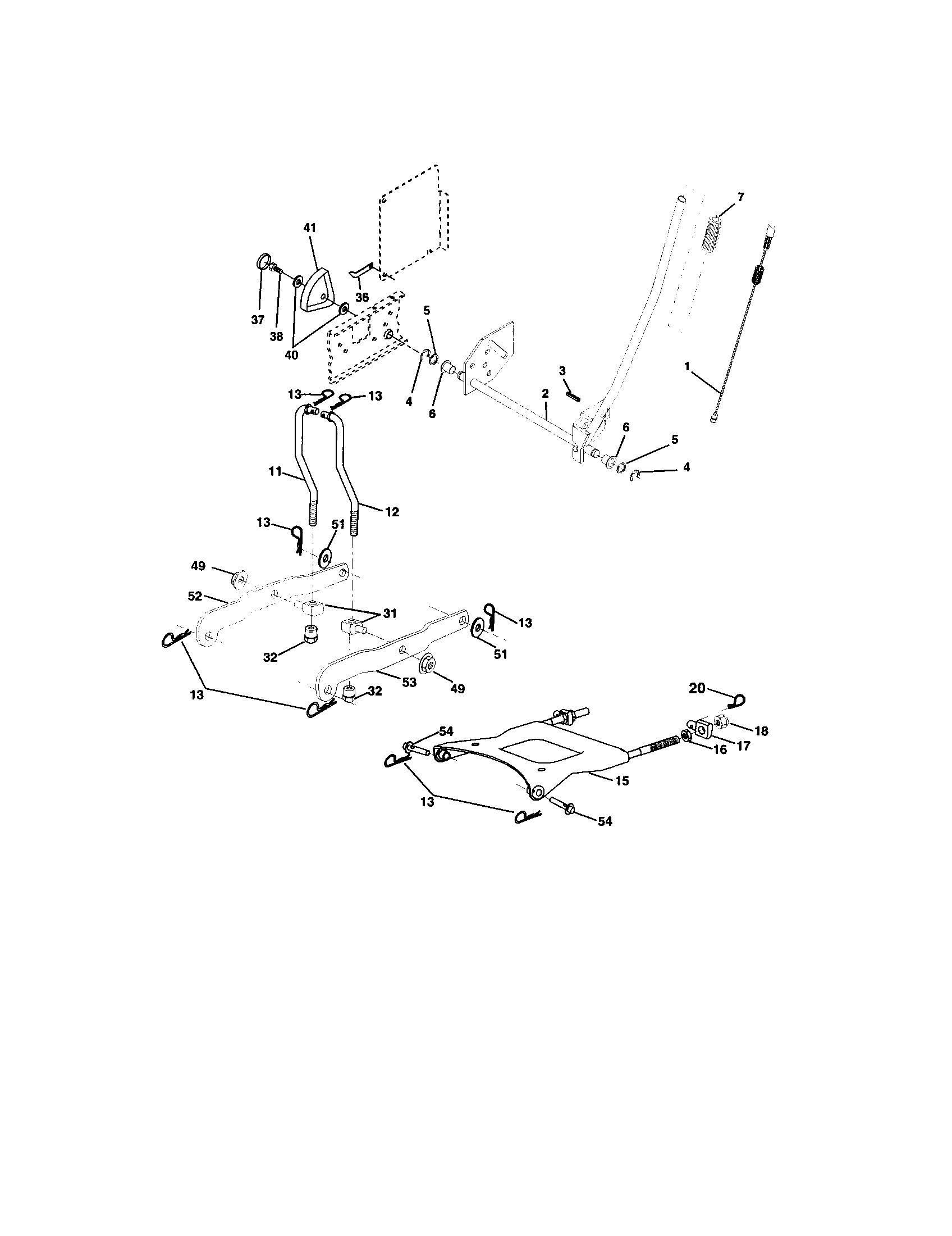 Craftsman 917273281 lift assembly diagram