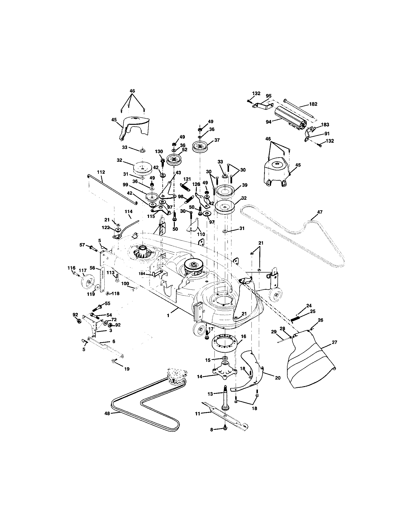 Craftsman 917273281 mower deck diagram