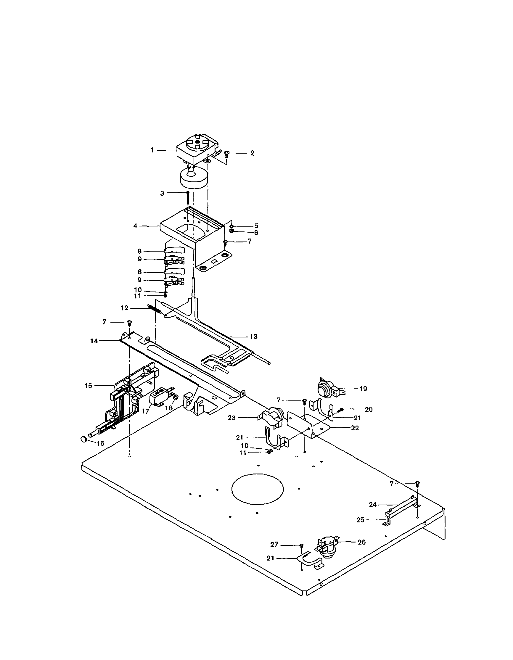 Bosch HBN656AUC internal panel, upper and lower diagram