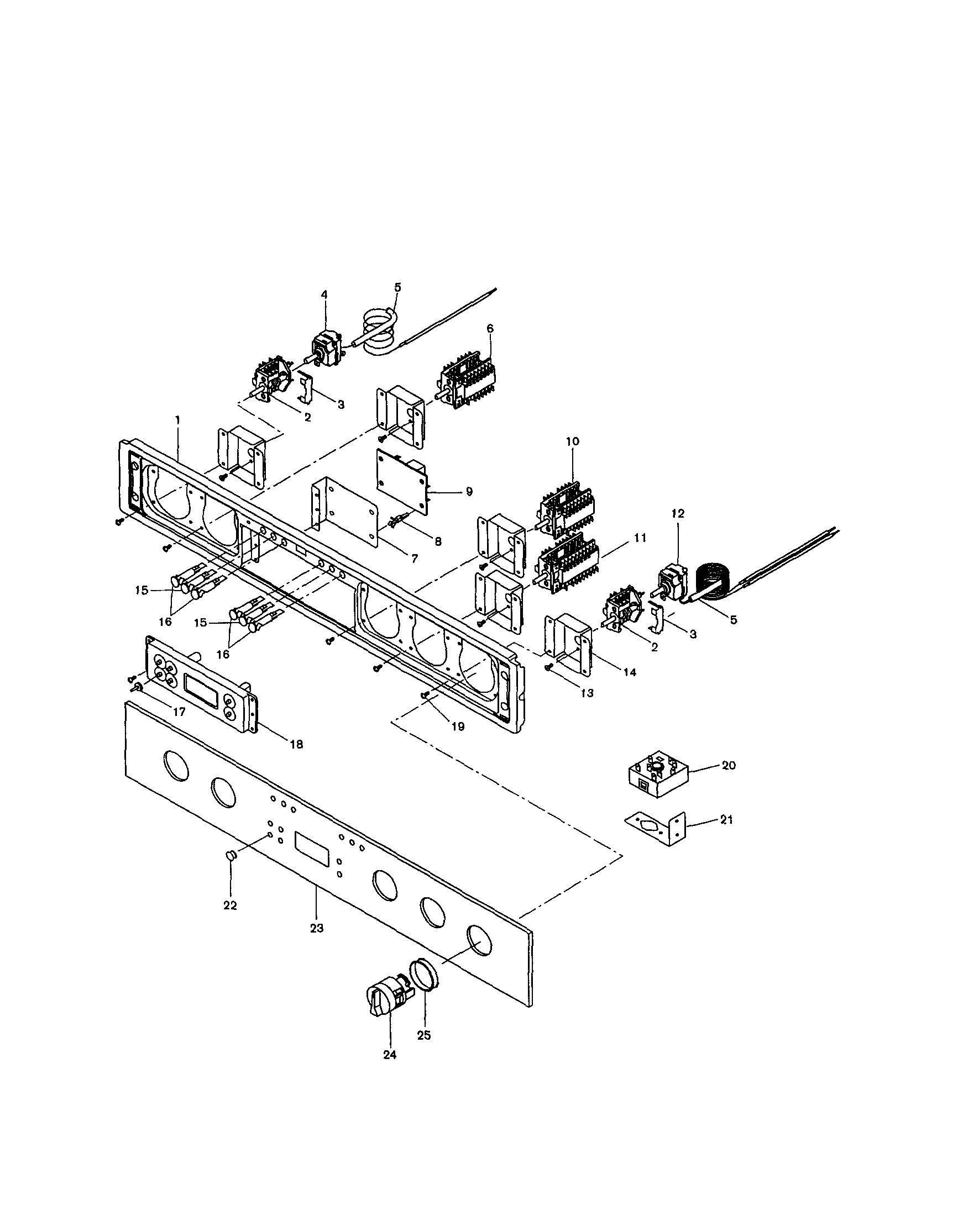 Bosch HBN656AUC fascia panel diagram
