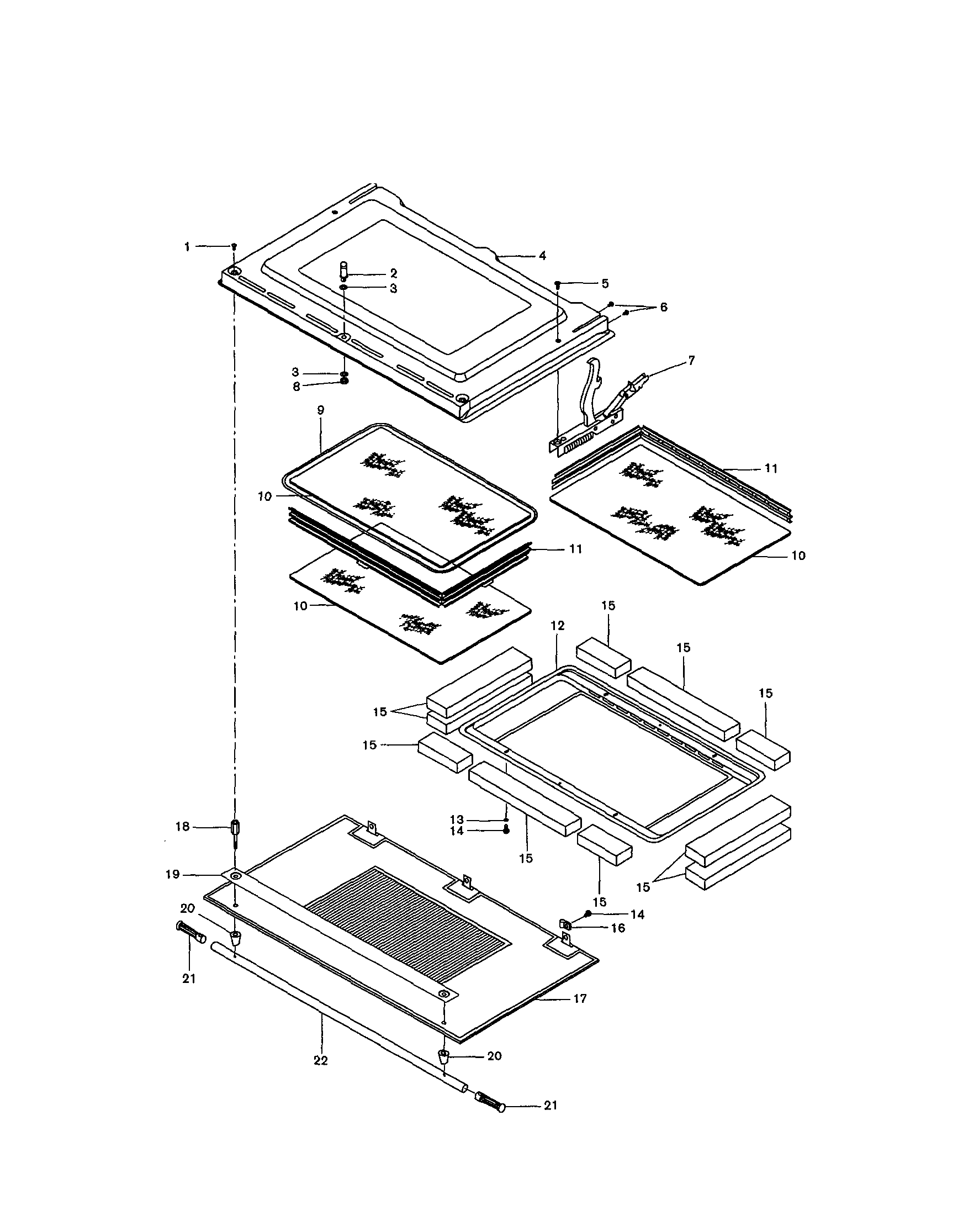 Bosch HBN656AUC door, upper and lower diagram