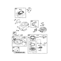 Briggs & Stratton 125K02-0273-E1 housing-blower/starter-rewind diagram
