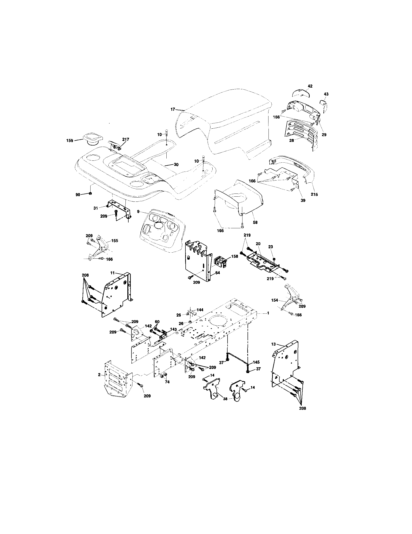 Craftsman 917273241 chassis and enclosures diagram
