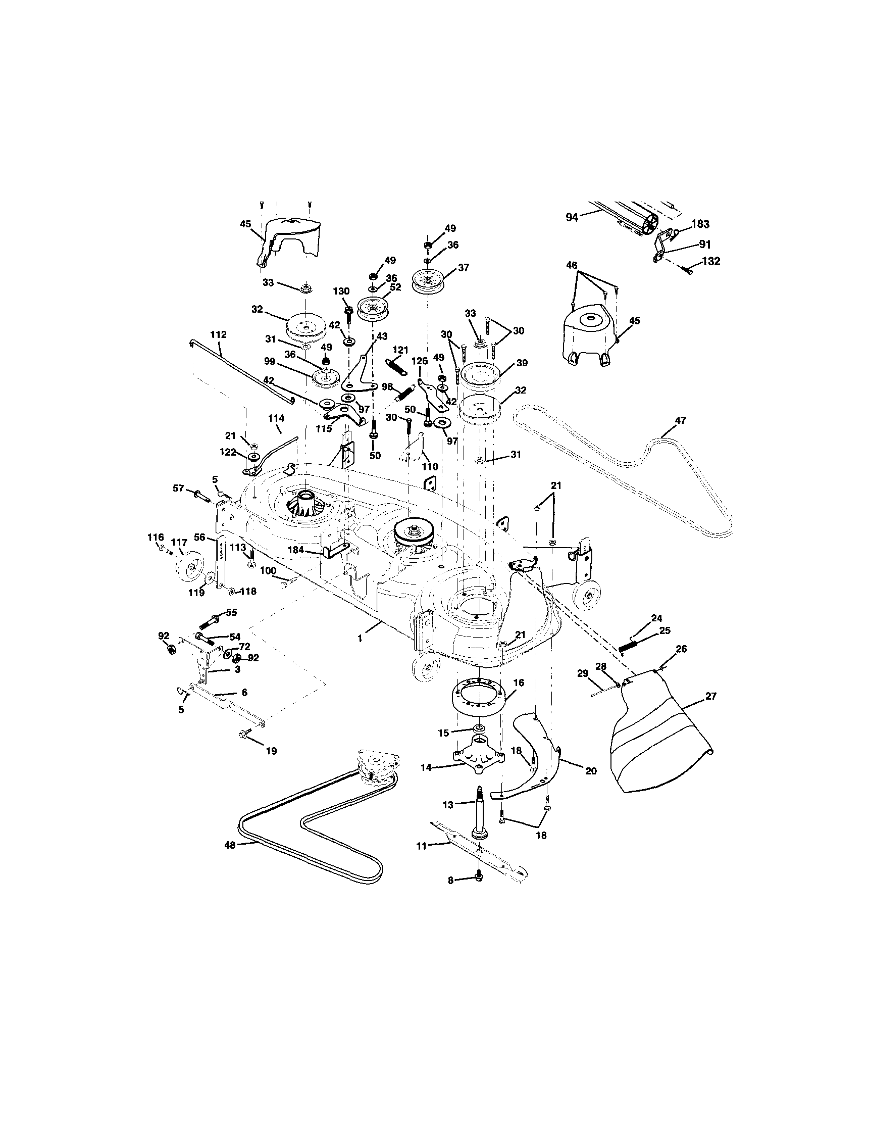 Craftsman 917273241 mower deck diagram