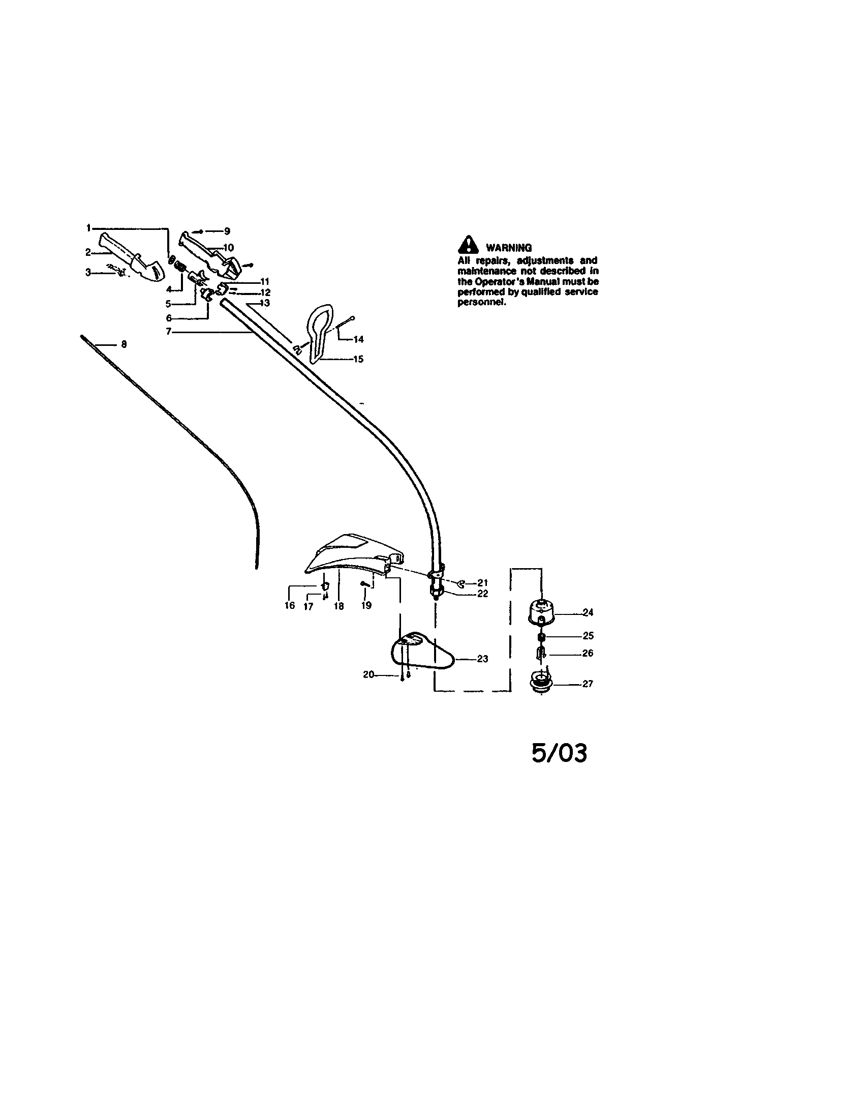Craftsman 358794250 driveshaft diagram
