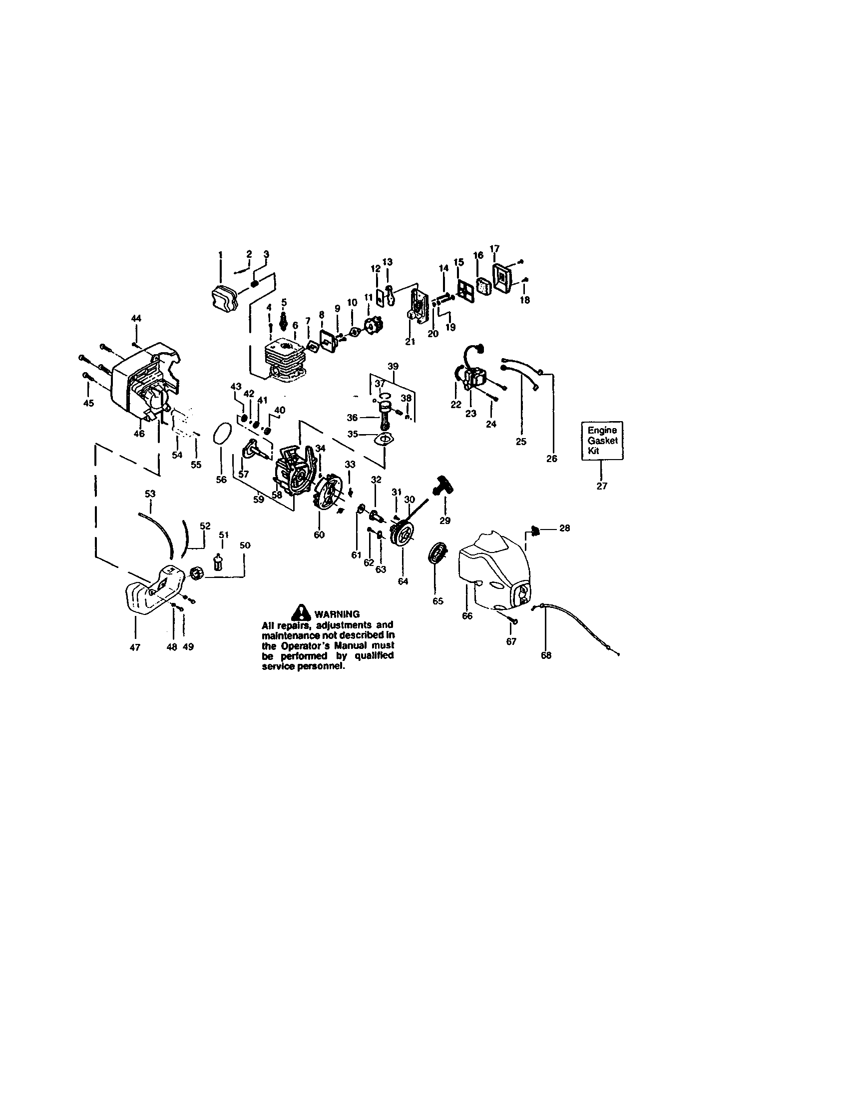 Craftsman 358794250 crankcase diagram