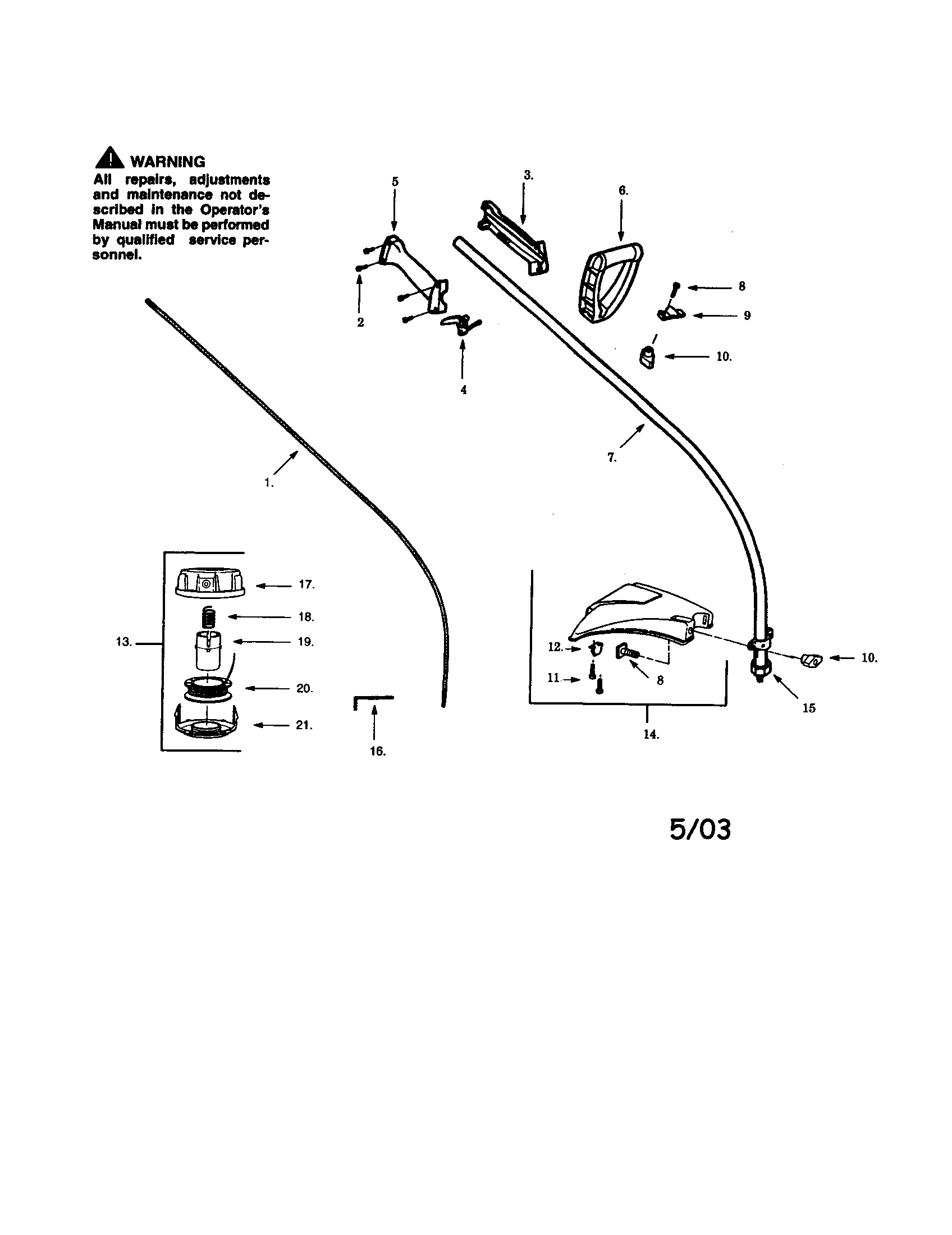 Craftsman 358798420 driveshaft diagram