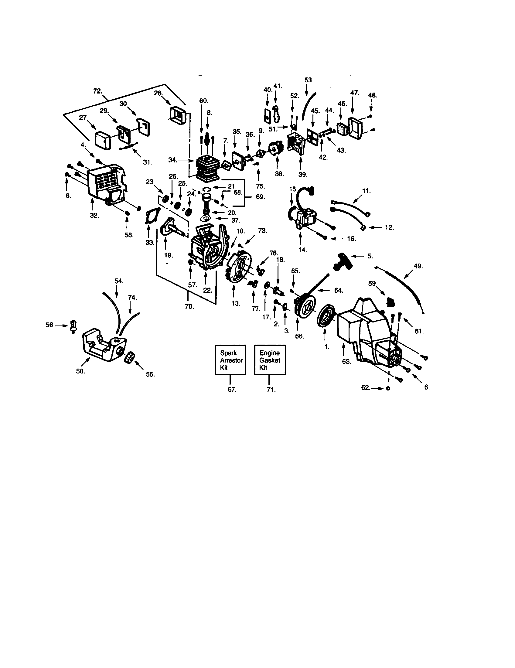 Craftsman 358798420 crankcase diagram