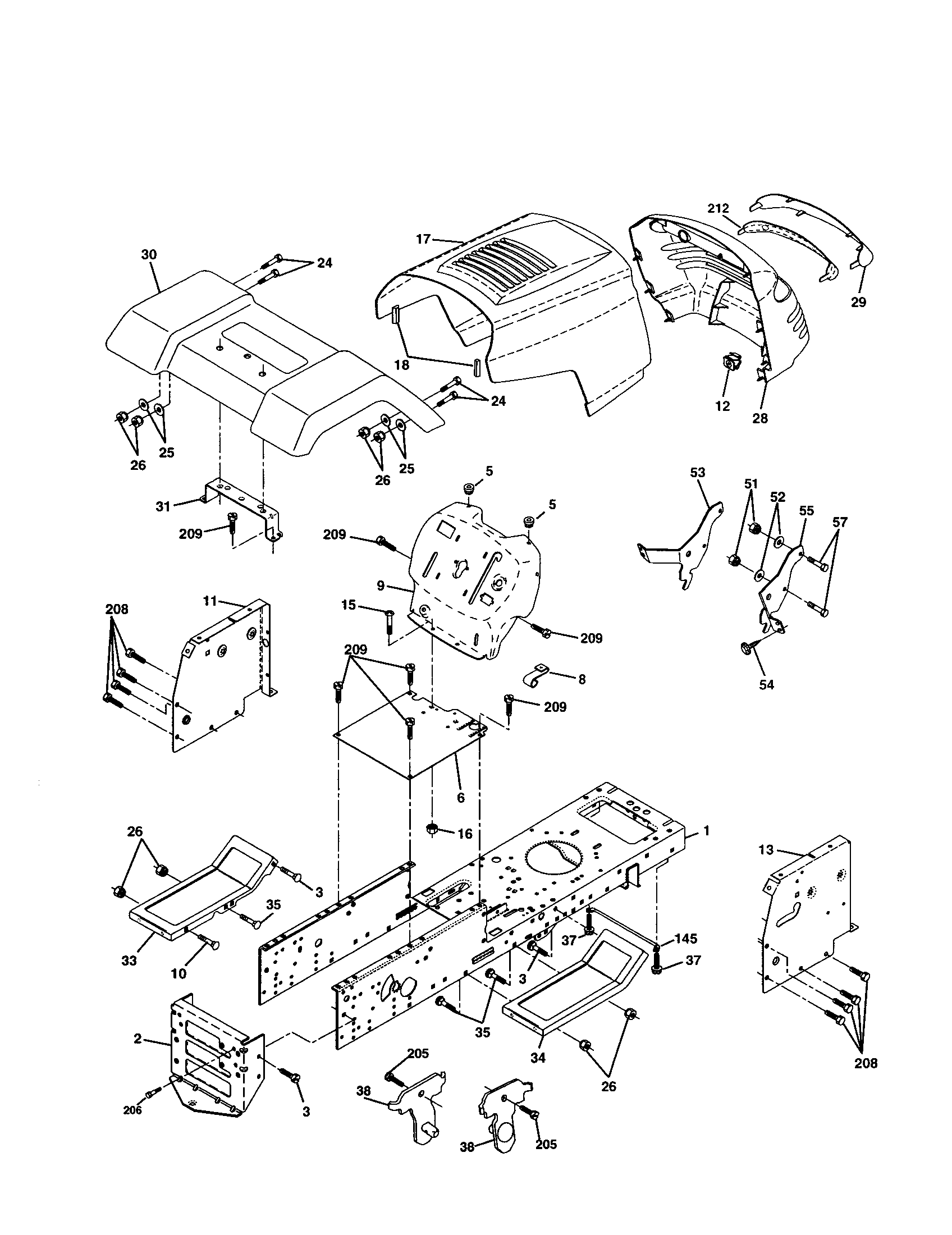 Craftsman 917277160 chassis and enclosures diagram
