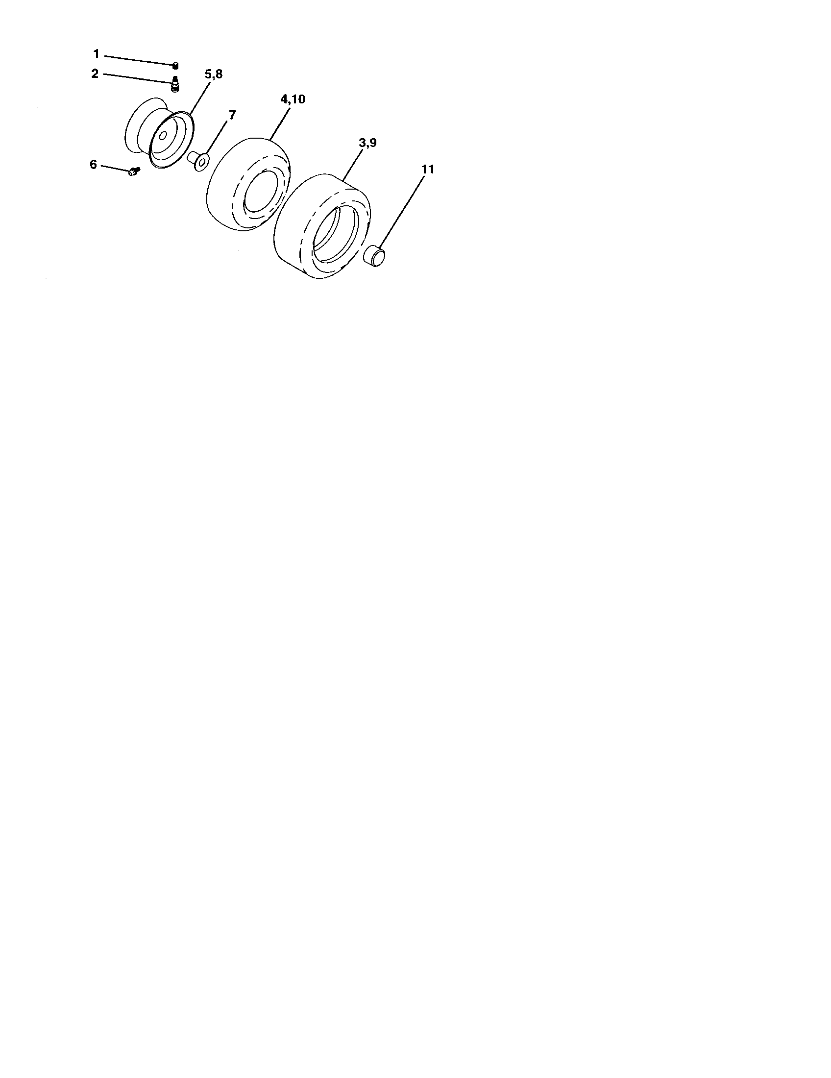 Craftsman 917277160 wheels and tires diagram