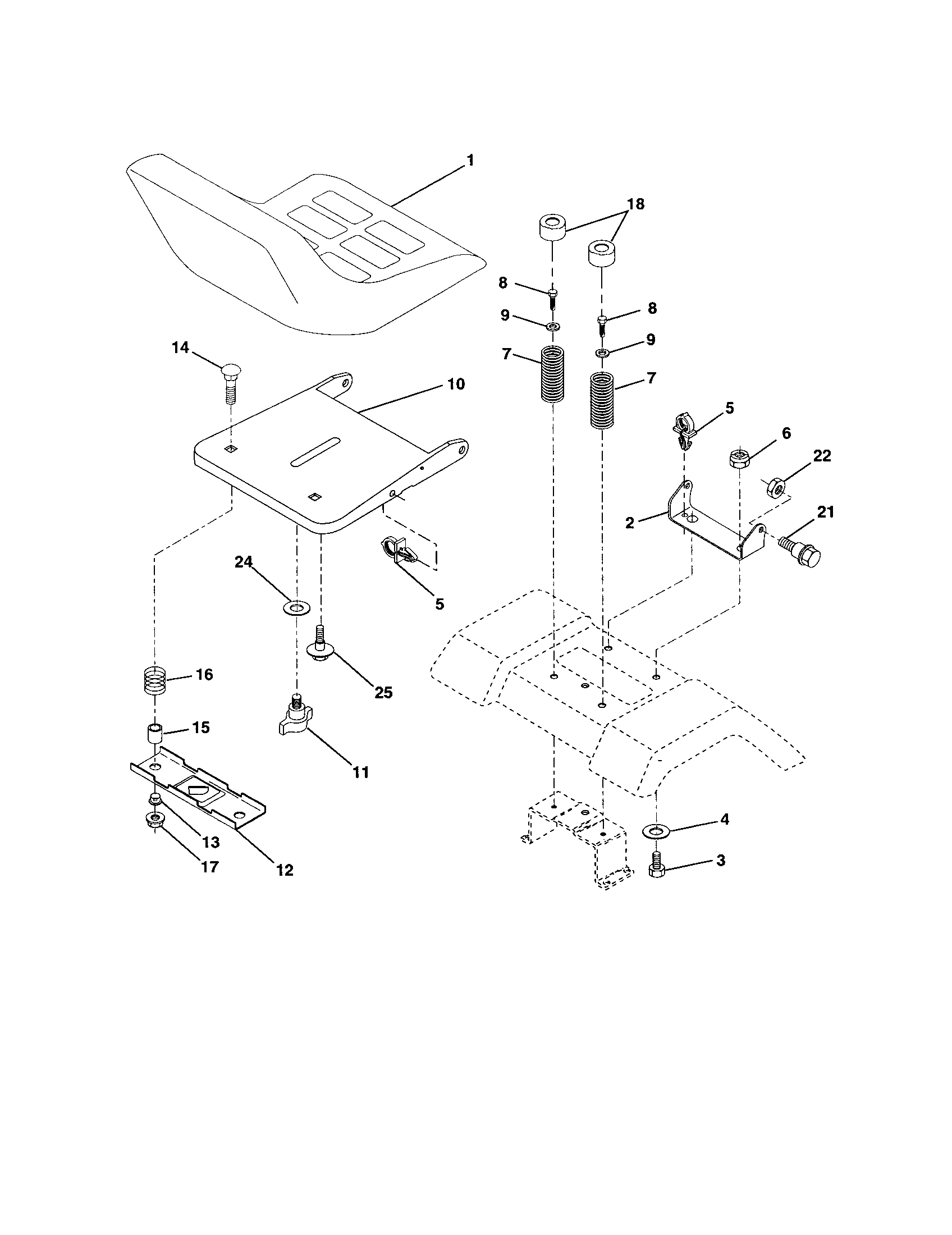 Companion 917257880 seat assembly diagram