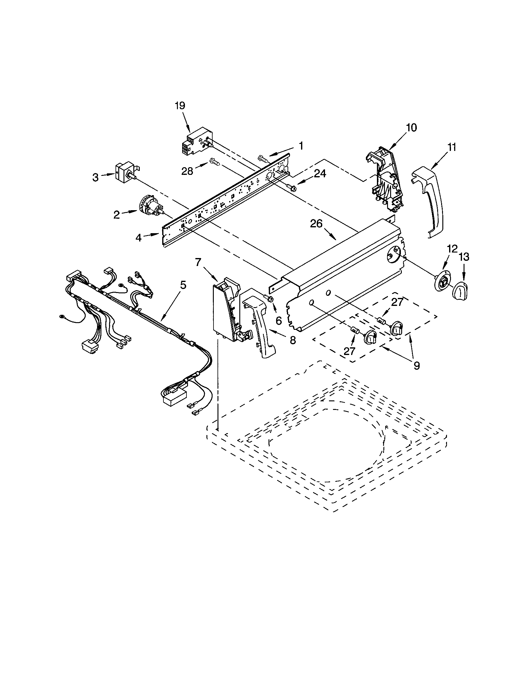 Kenmore 11024292300 control panel diagram