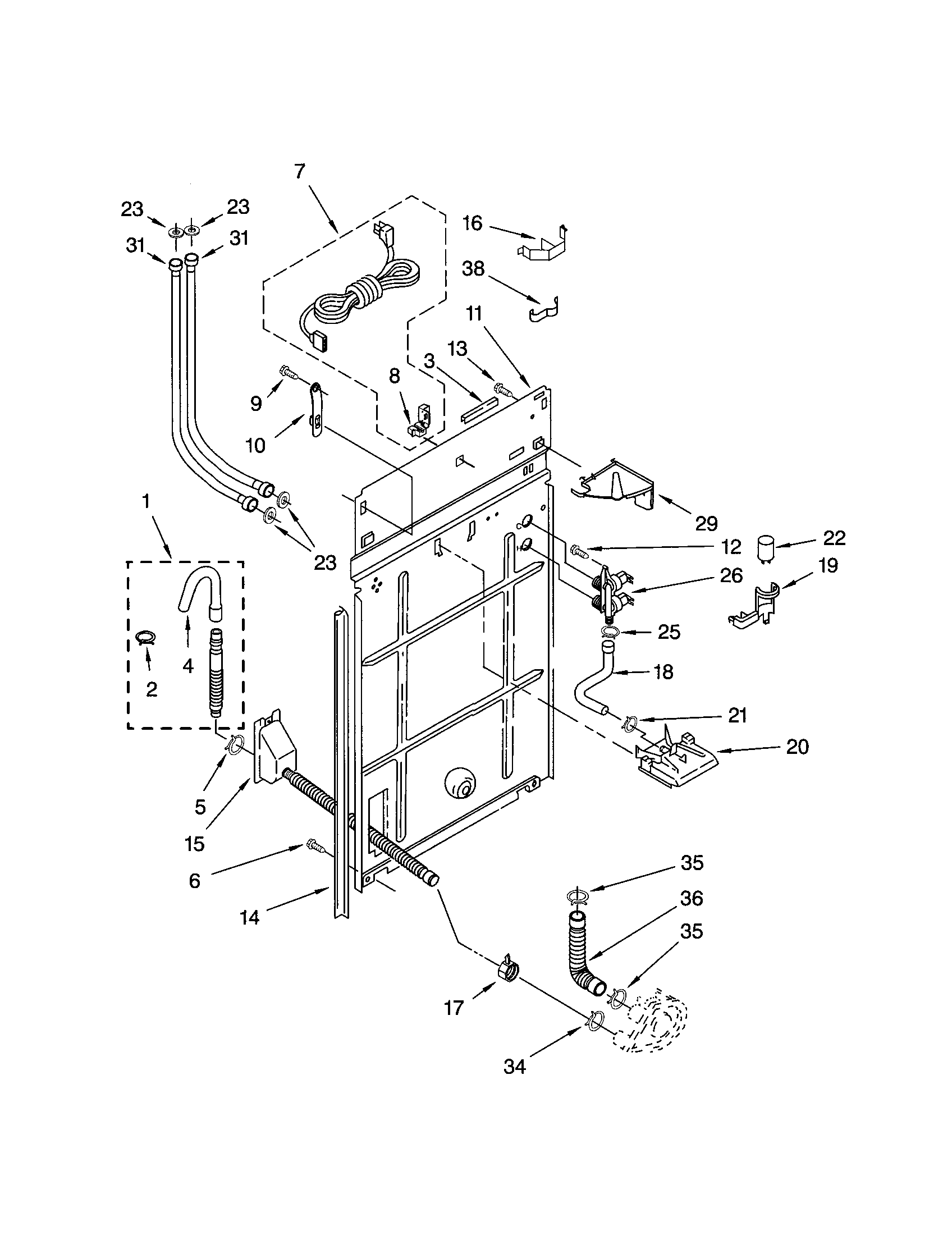 Kenmore 11024292300 rear panel diagram