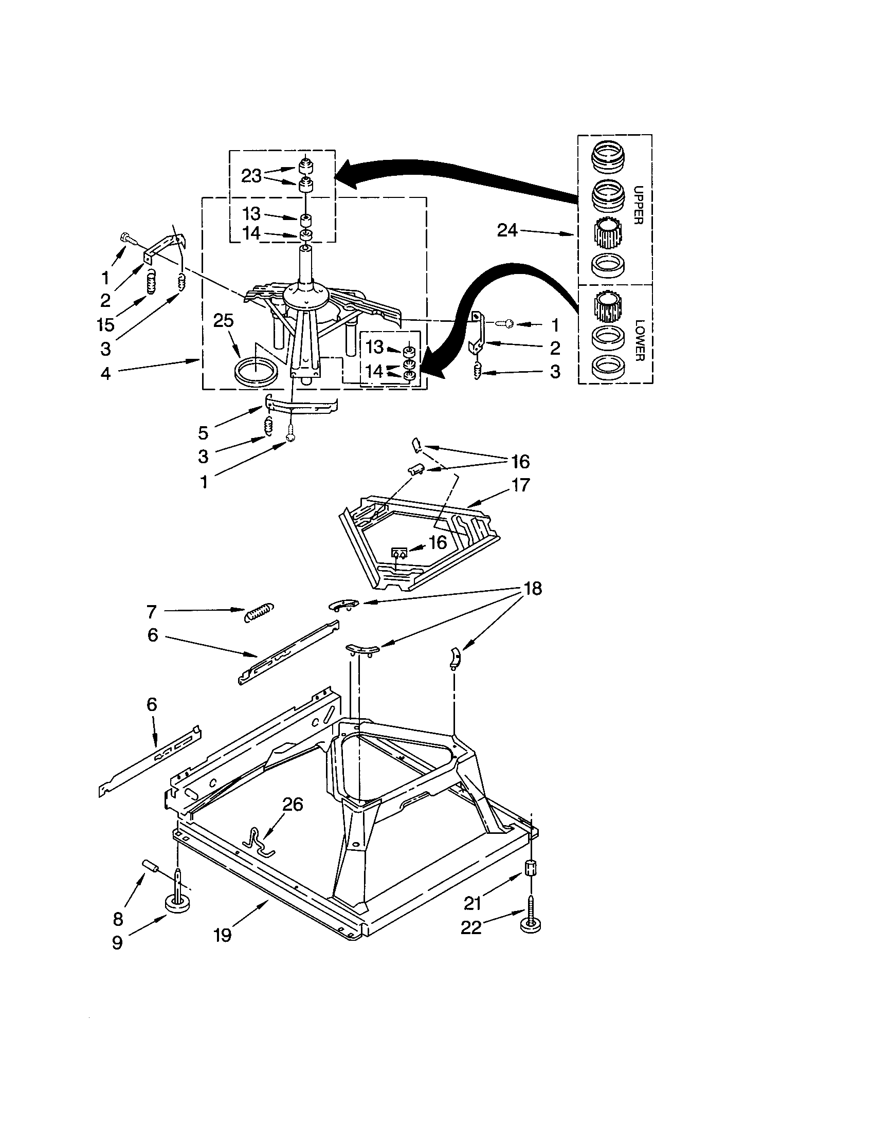 Kenmore 11024292300 machine base diagram