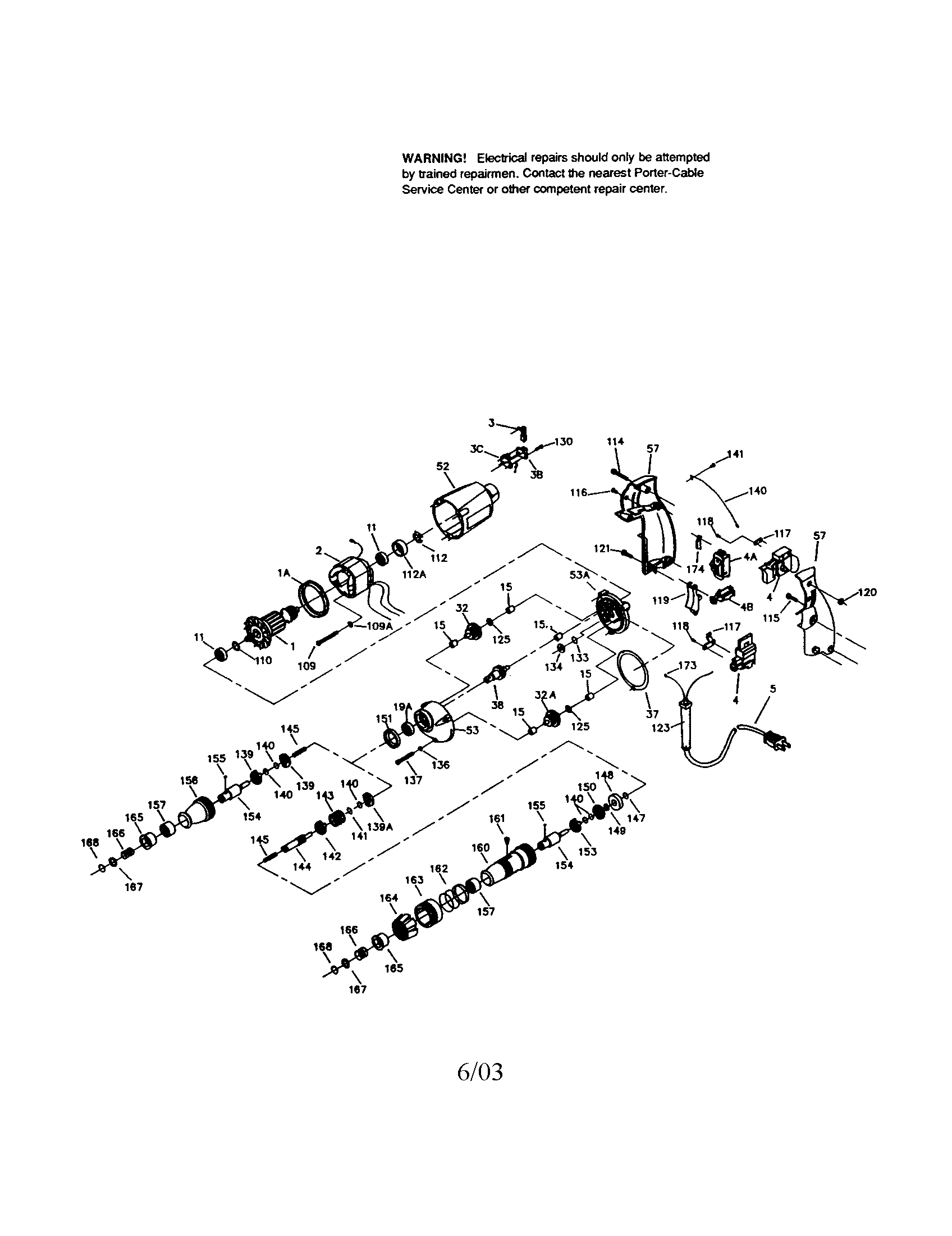 Porter Cable 7522 fastener diagram