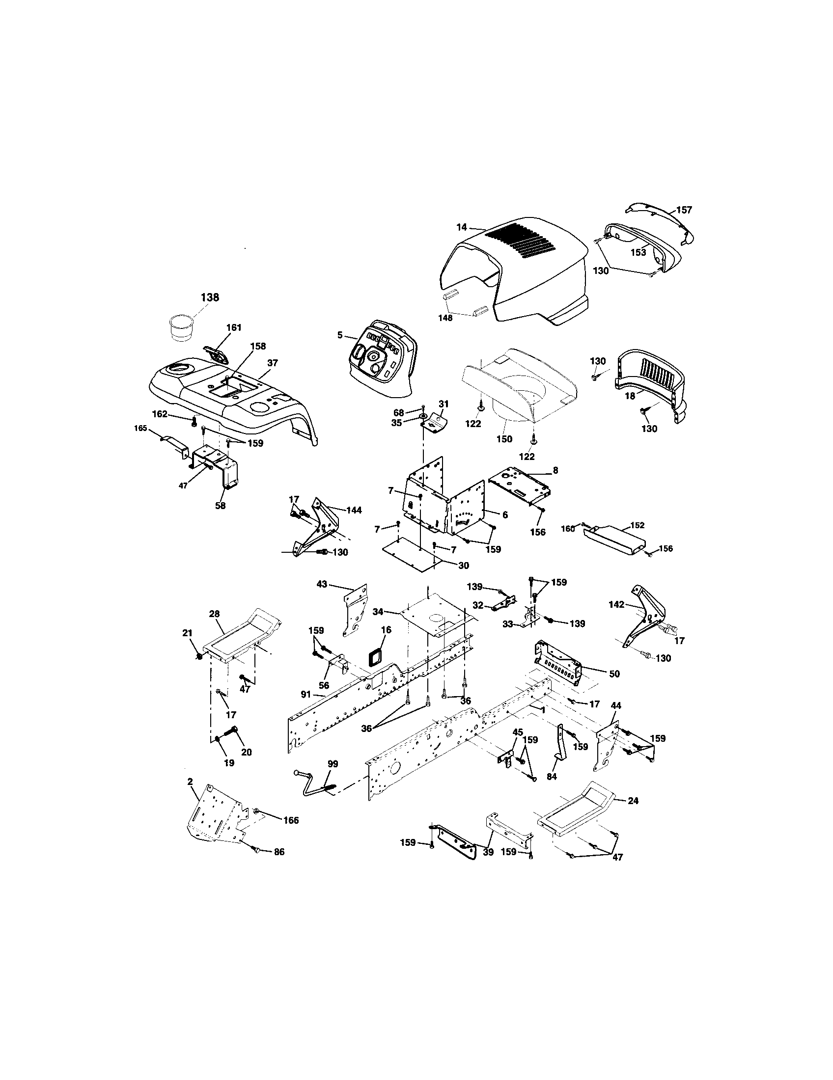 Craftsman 917276041 chassis and enclosures diagram