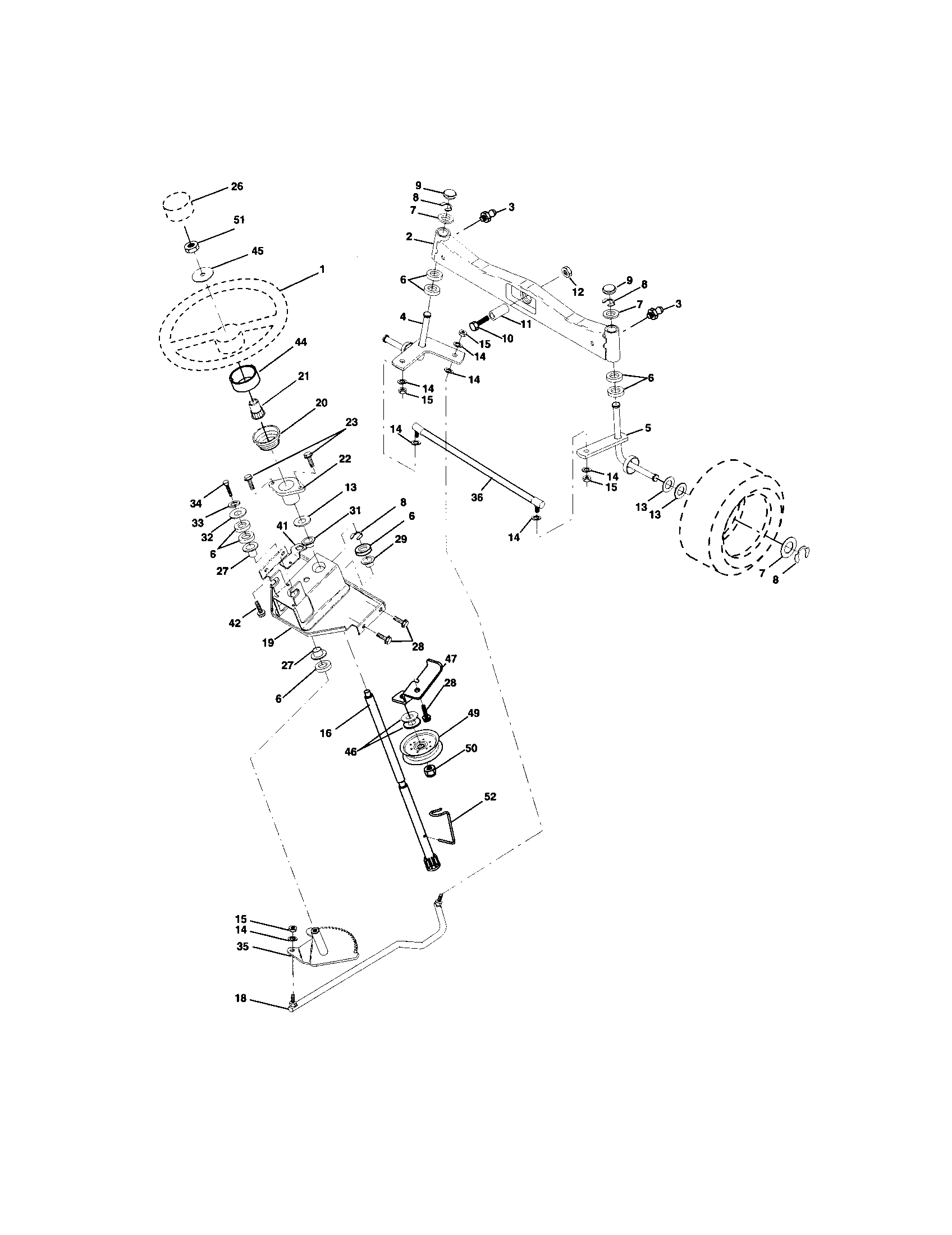 Craftsman 917276041 steering diagram