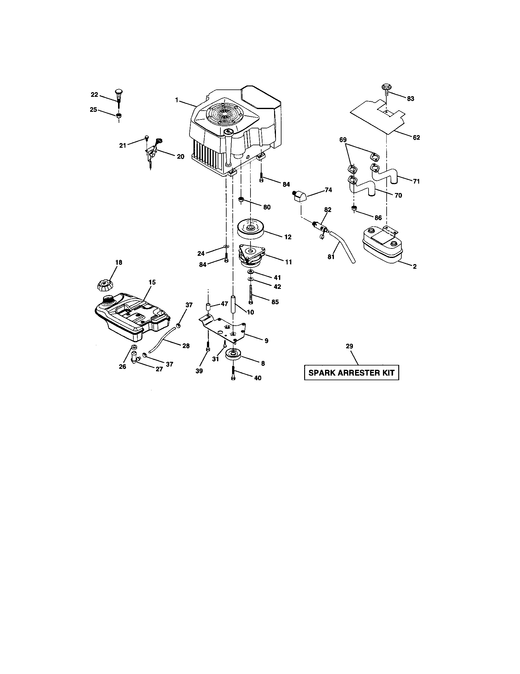 Craftsman 917276041 engine diagram