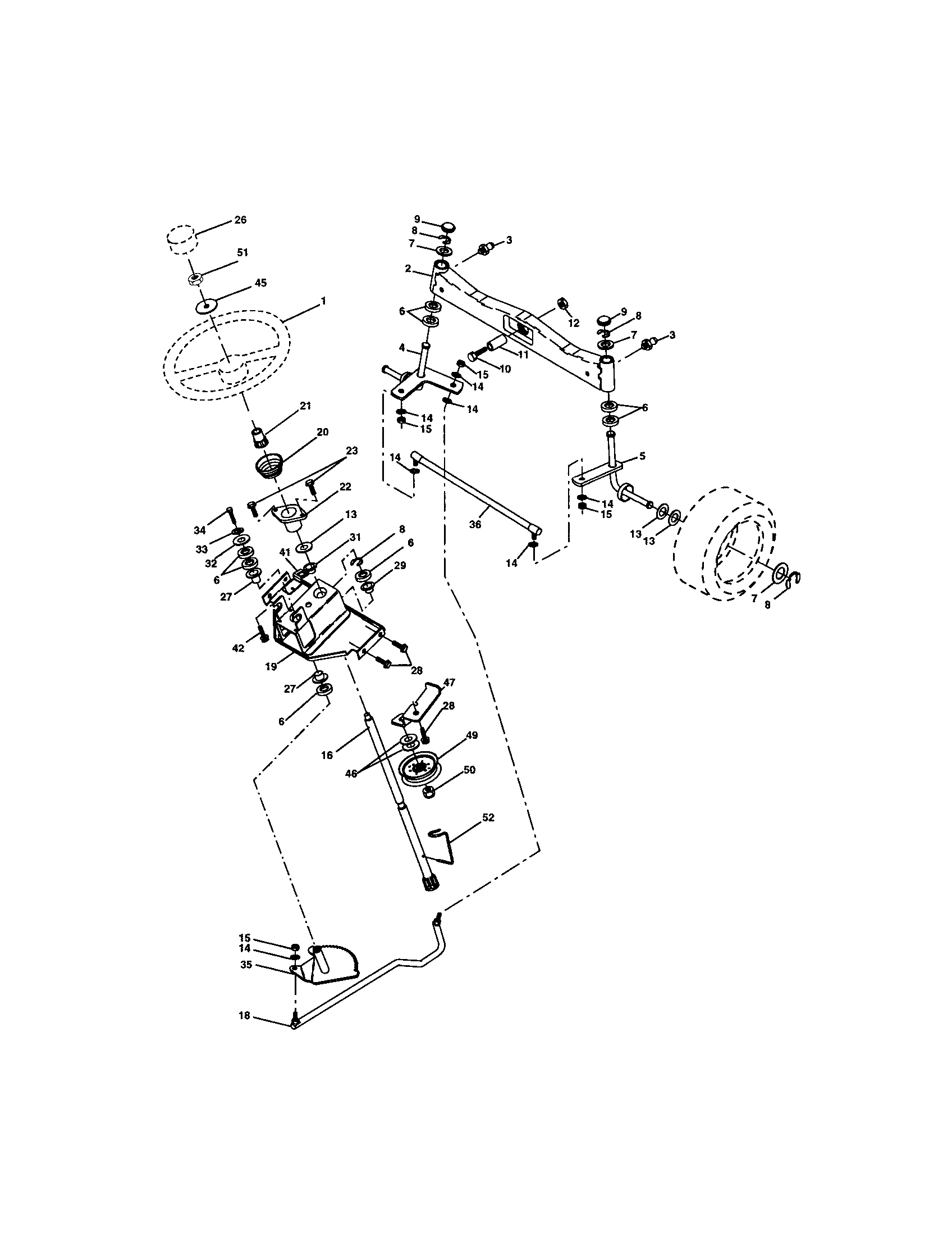 Craftsman 917275285 steering diagram