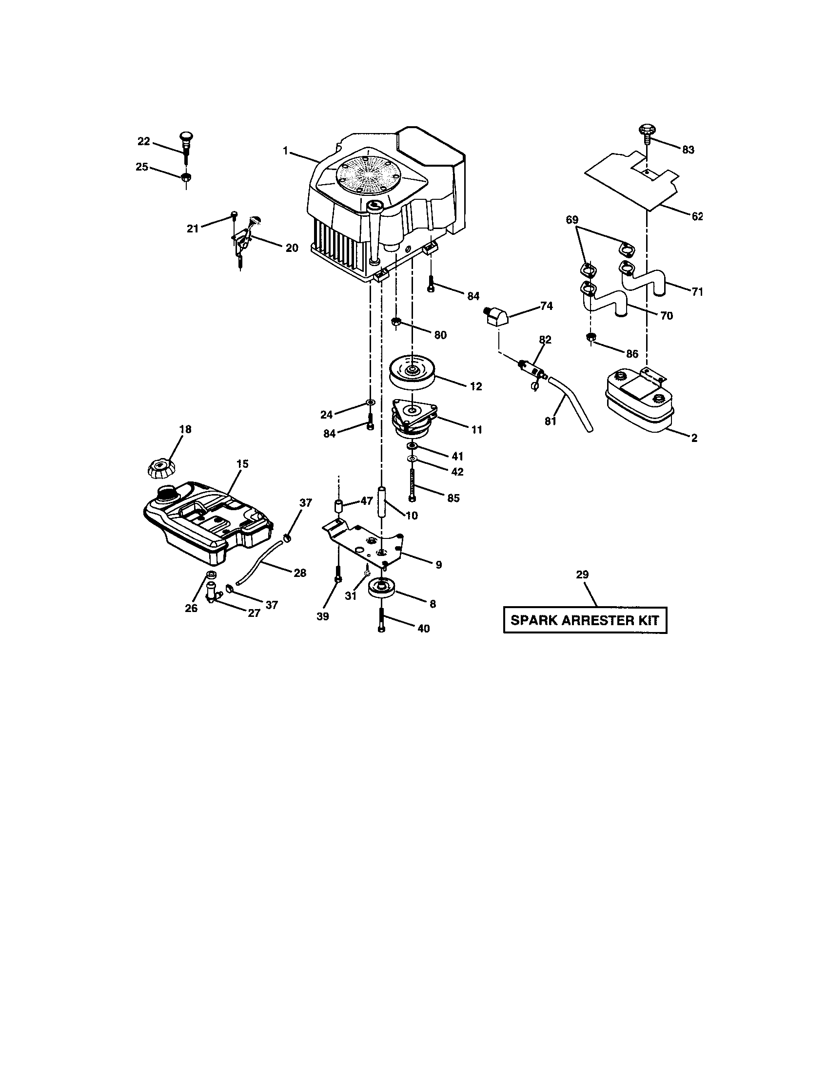 Craftsman 917275285 engine diagram