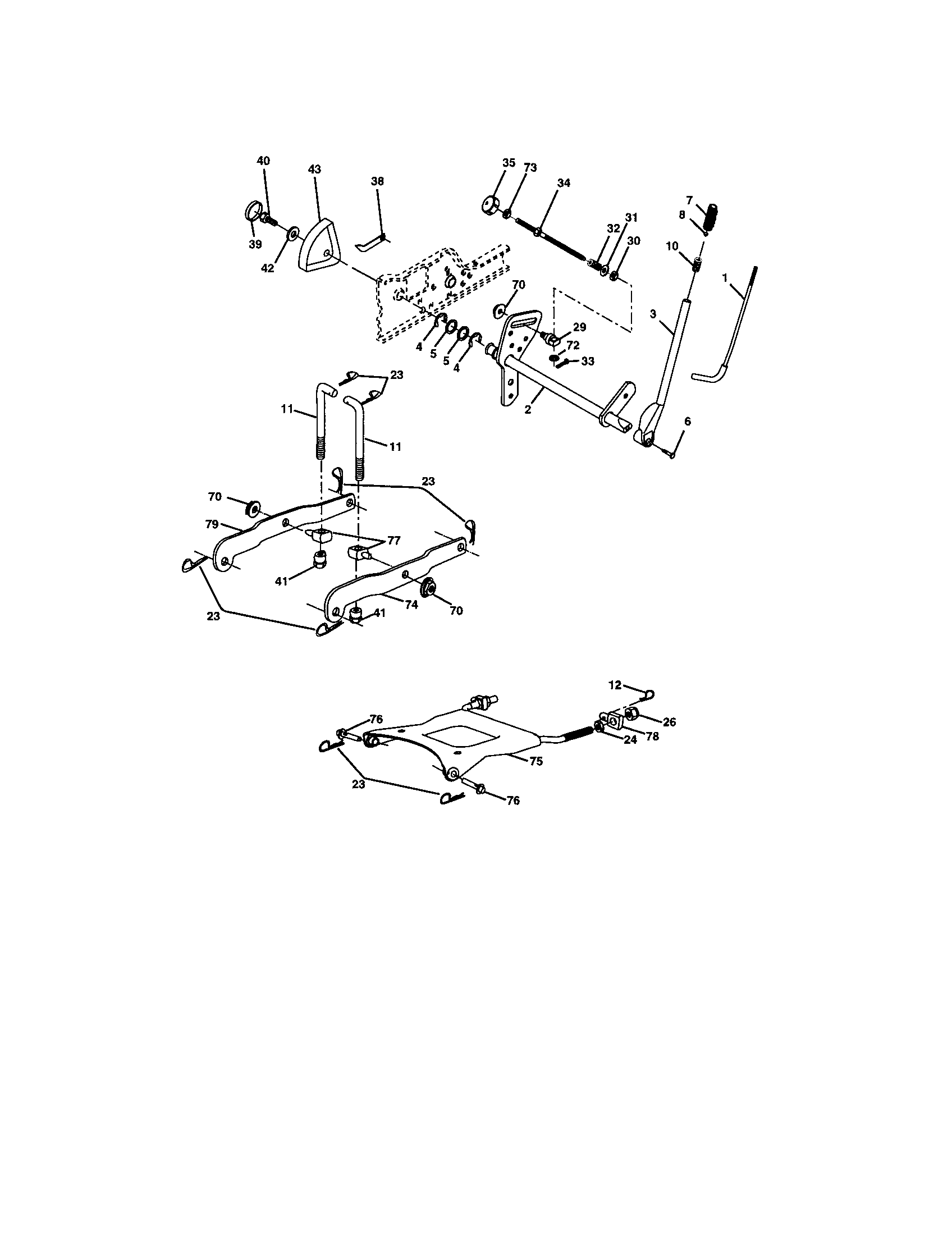 Craftsman 917275285 lift assembly diagram