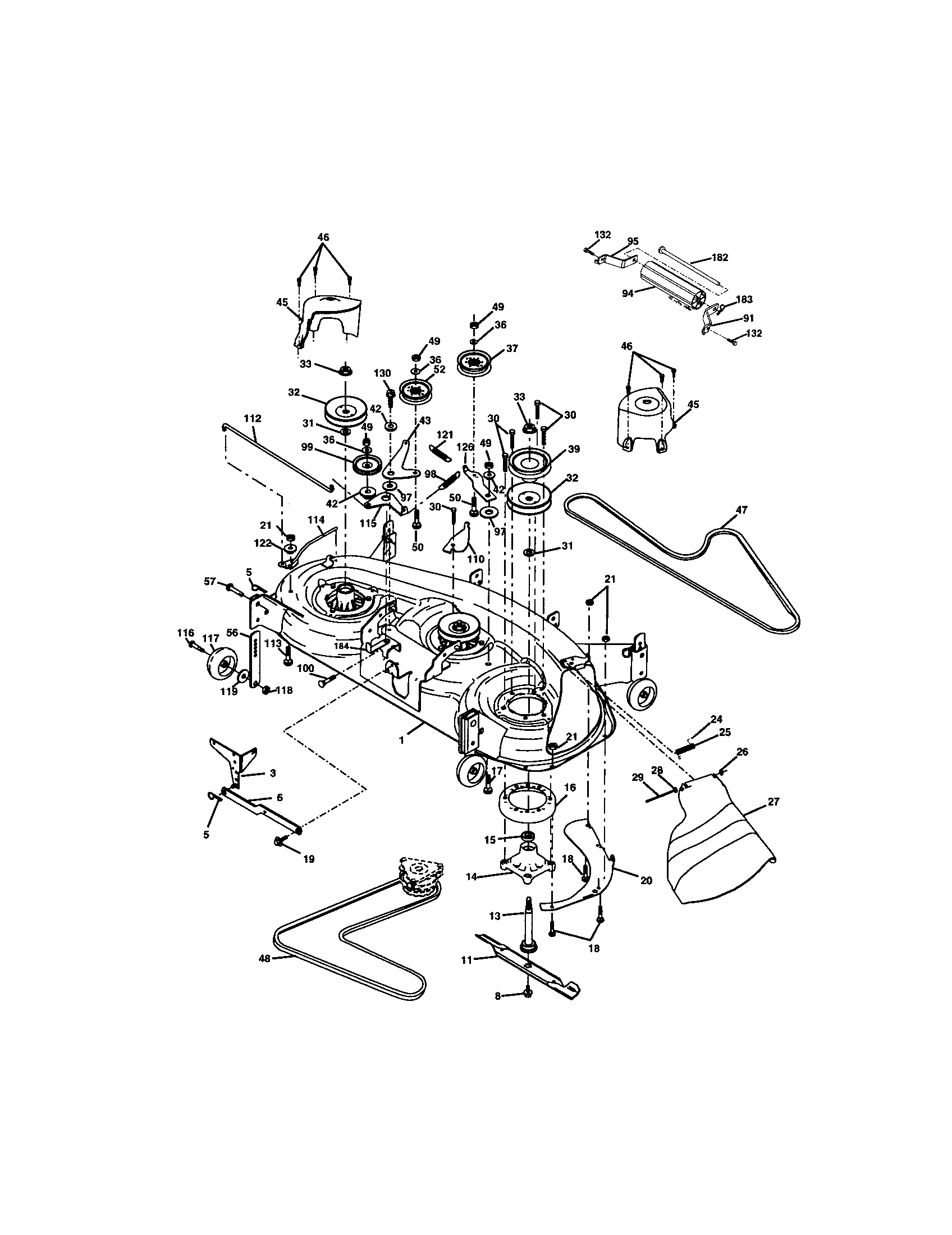 Craftsman 917275285 mower deck diagram