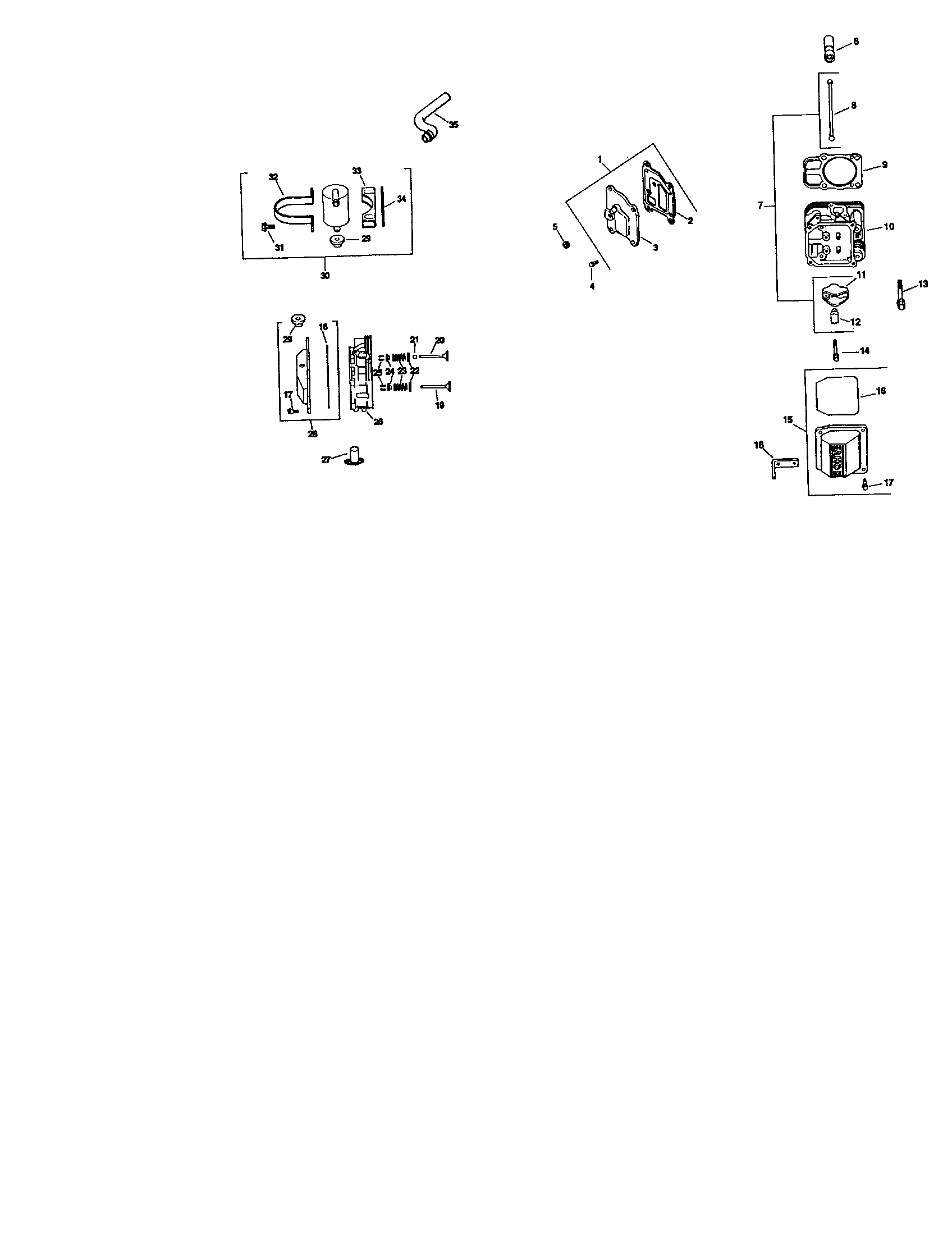 Craftsman 917276011 cylinder head/valve/breather diagram