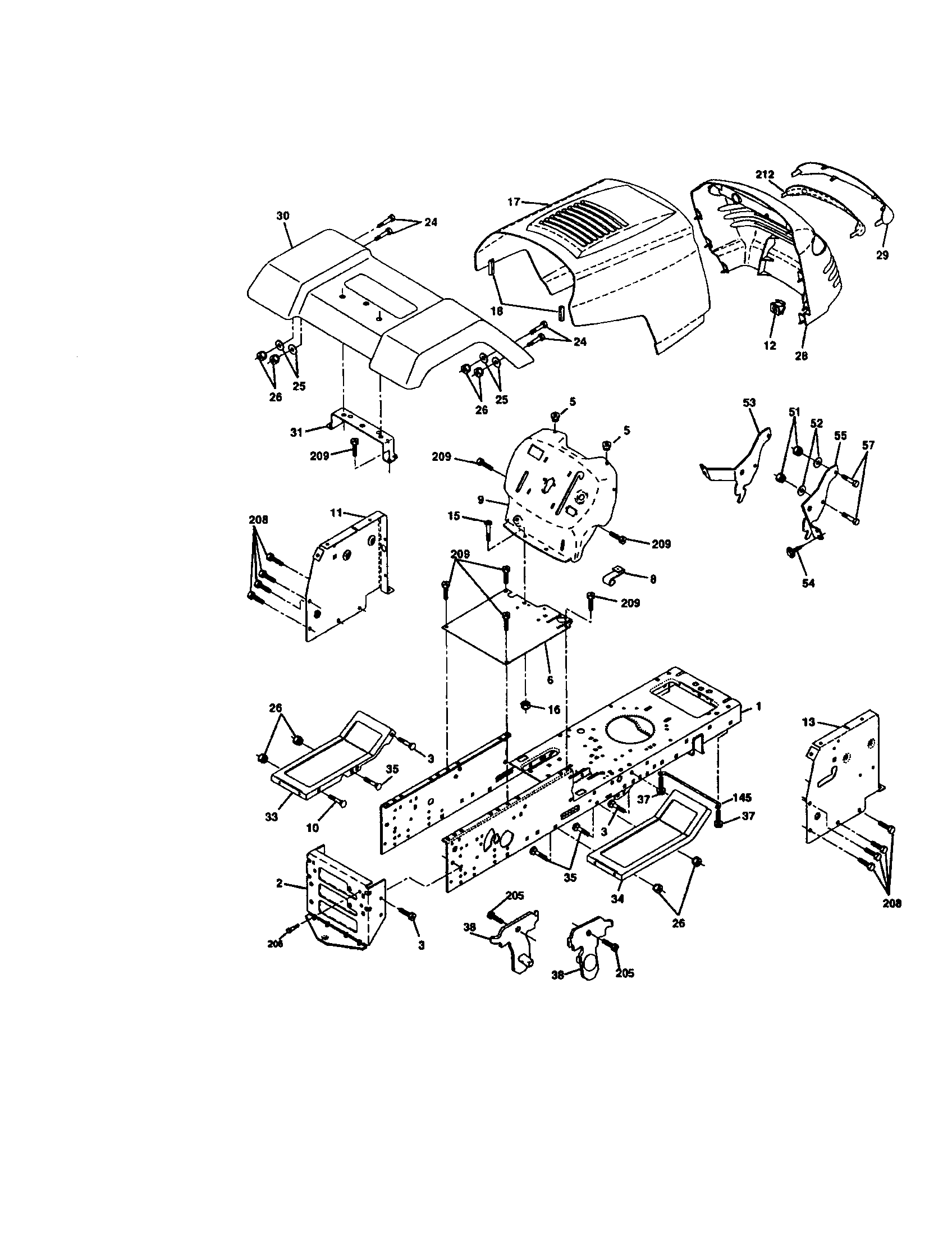 Craftsman 917272352 chassis and enclosures diagram