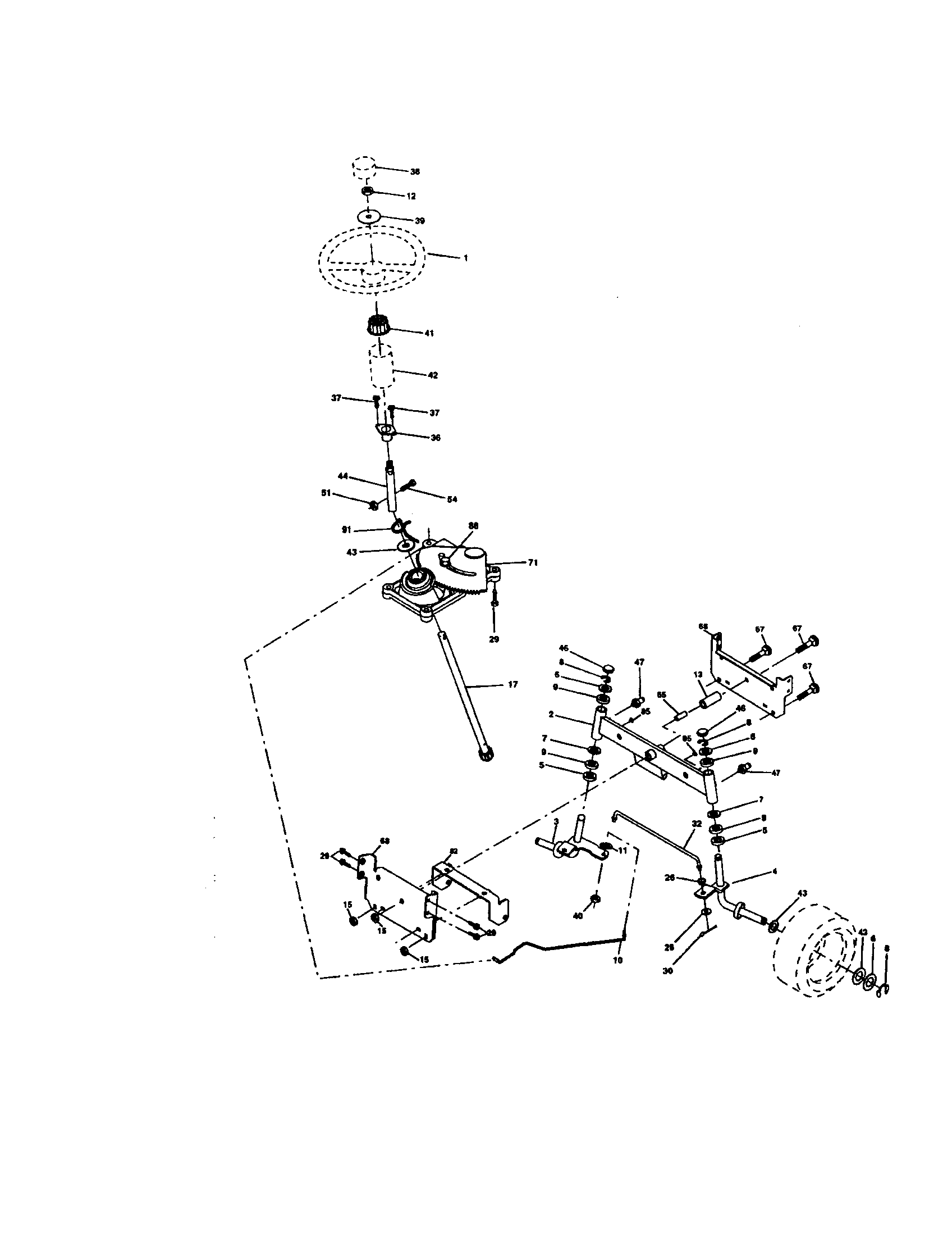 Craftsman 917272352 steering diagram