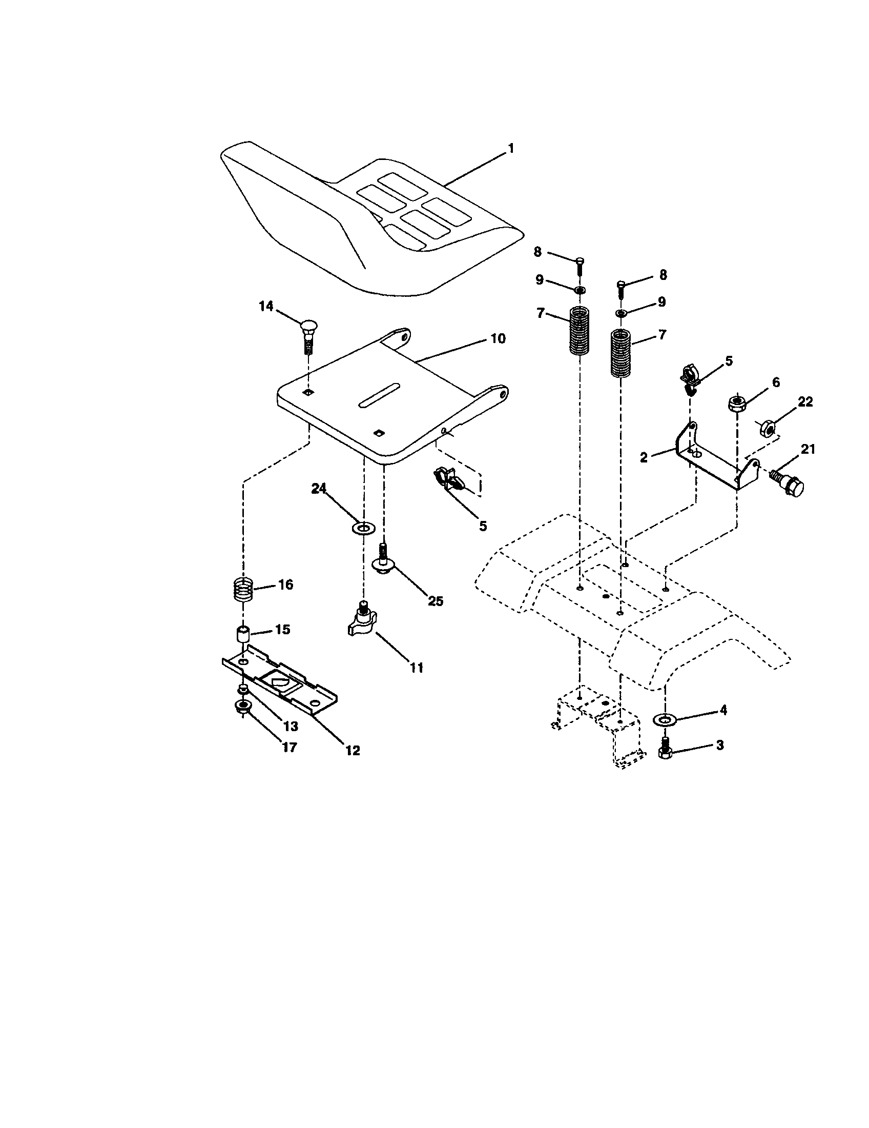 Craftsman 917272352 seat assembly diagram