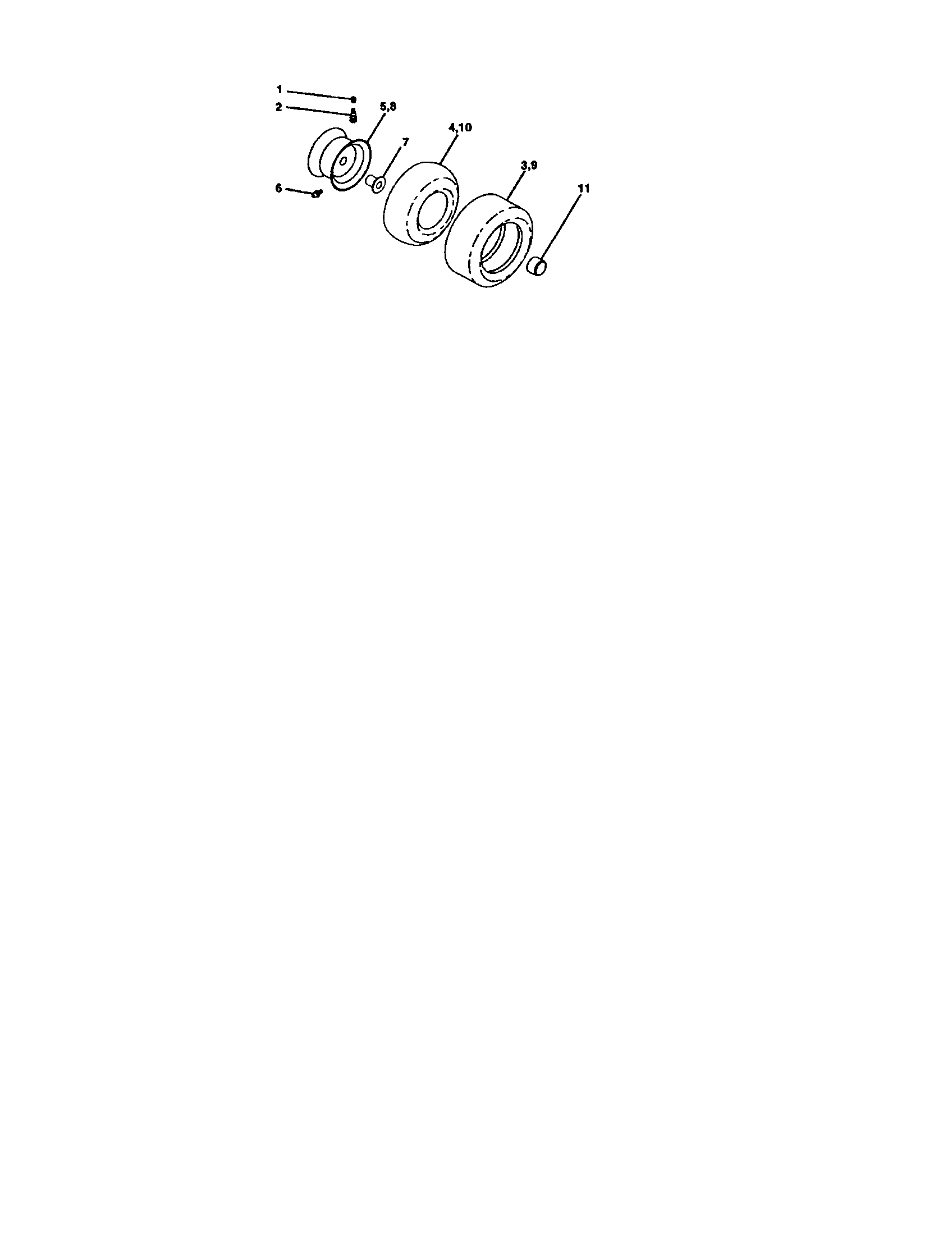 Craftsman 917272352 wheels and tires diagram