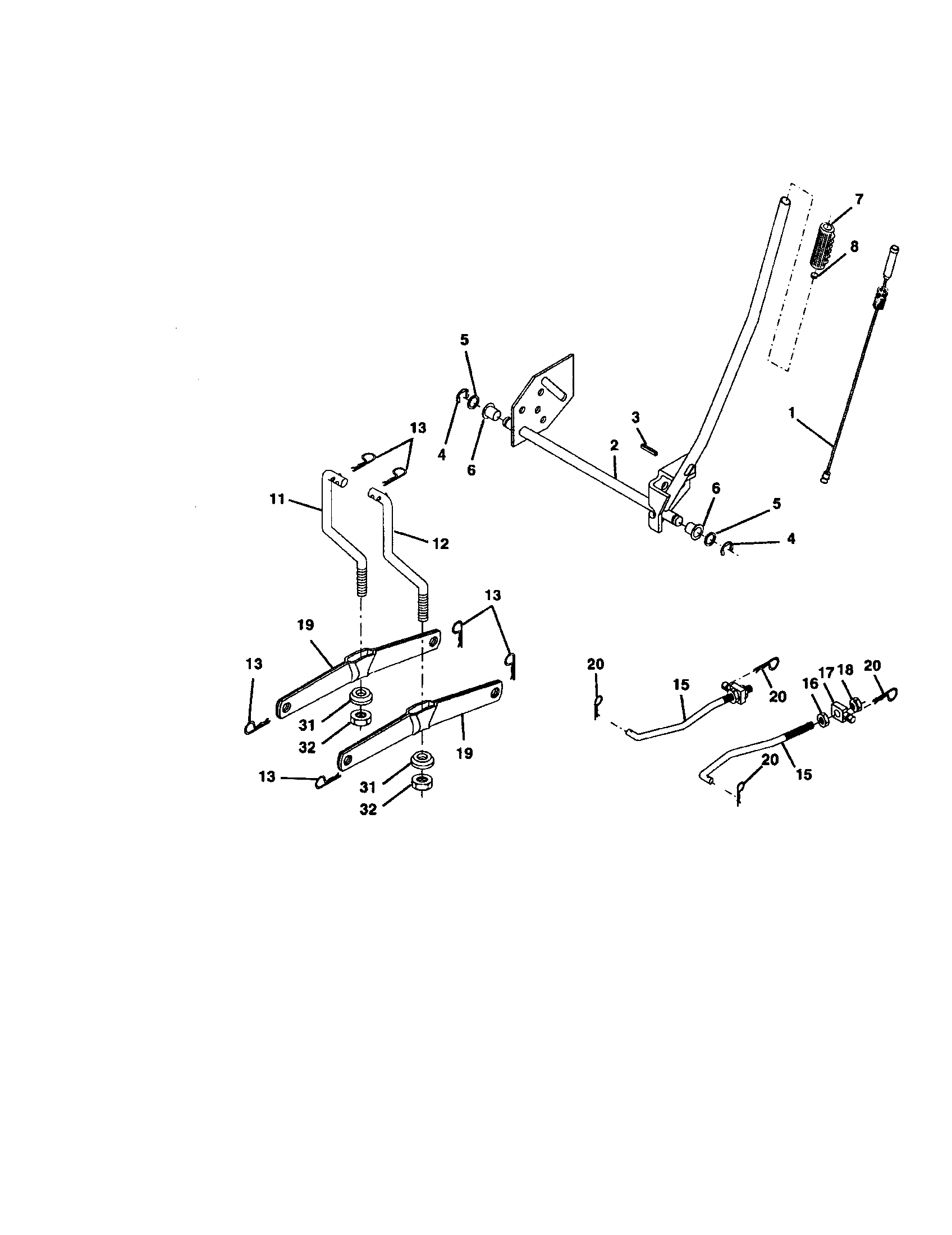 Craftsman 917272352 lift assembly diagram