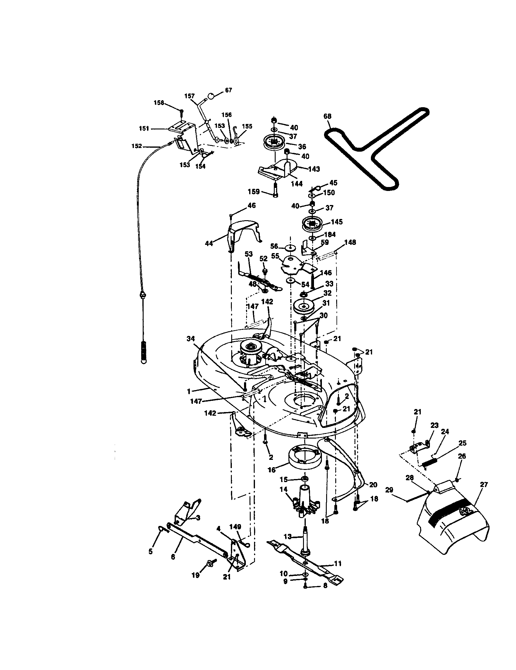 Craftsman 917272352 mower deck diagram