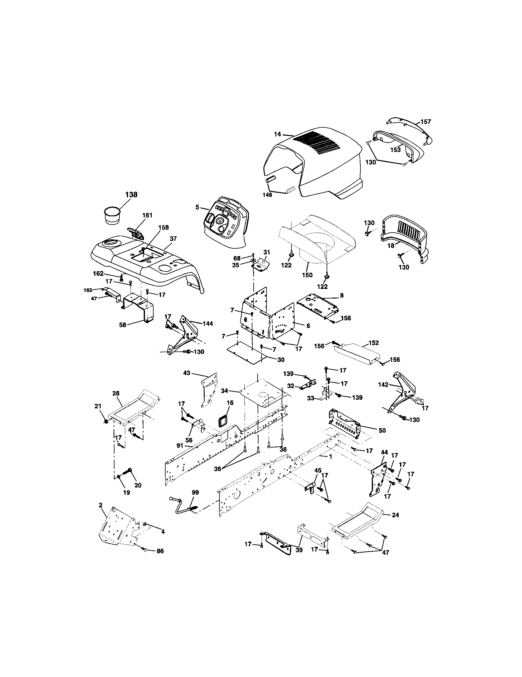 Craftsman 917276021 chassis/enclosures diagram