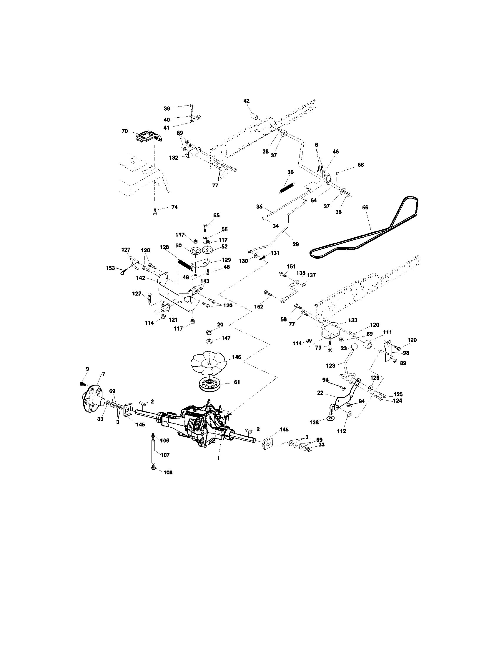 Craftsman 917276021 ground drive diagram