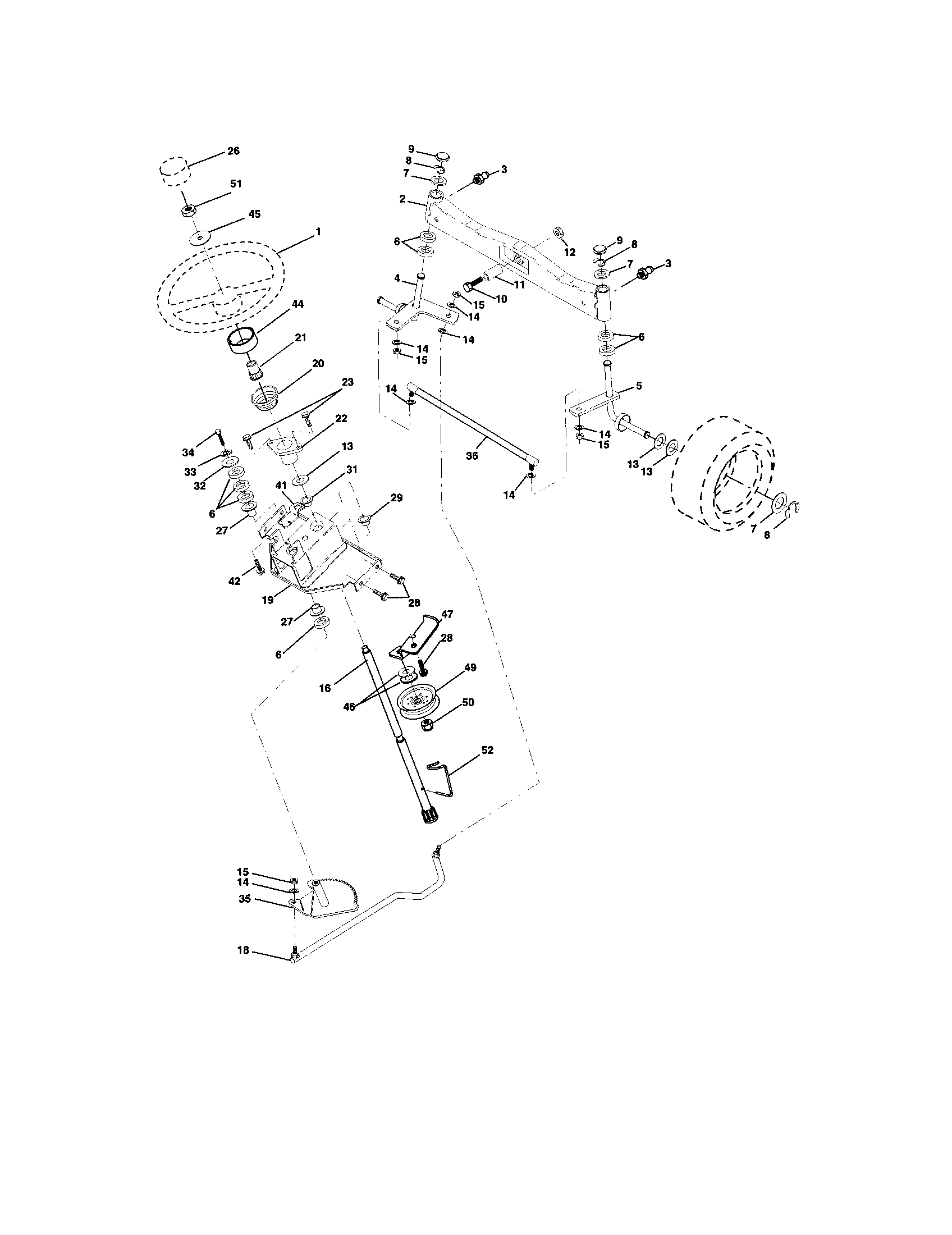 Craftsman 917276021 steering diagram