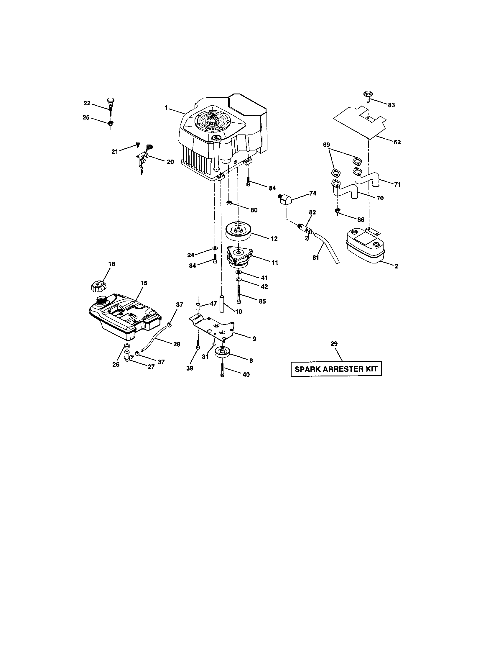 Craftsman 917276021 engine diagram
