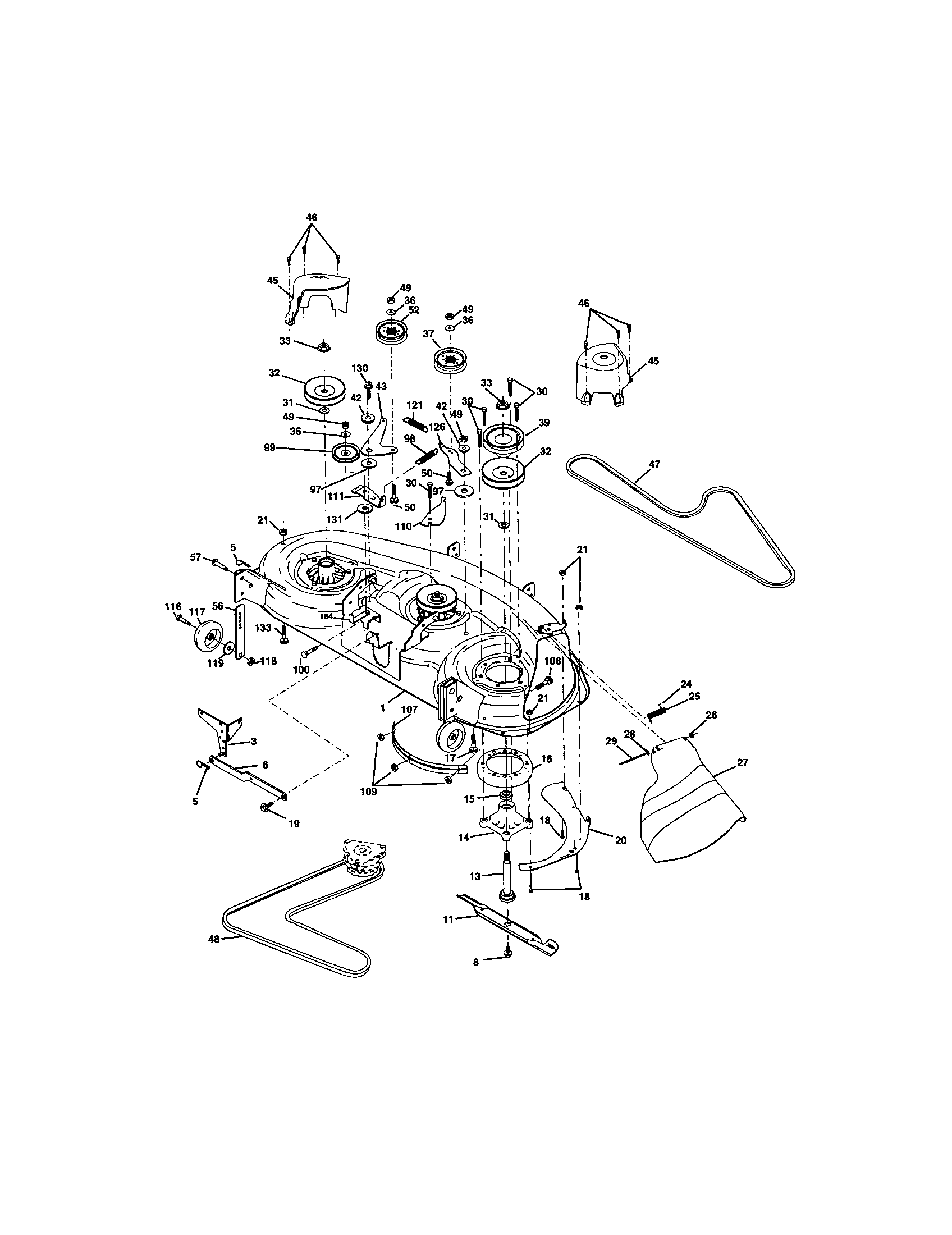 Craftsman 917276021 mower deck diagram
