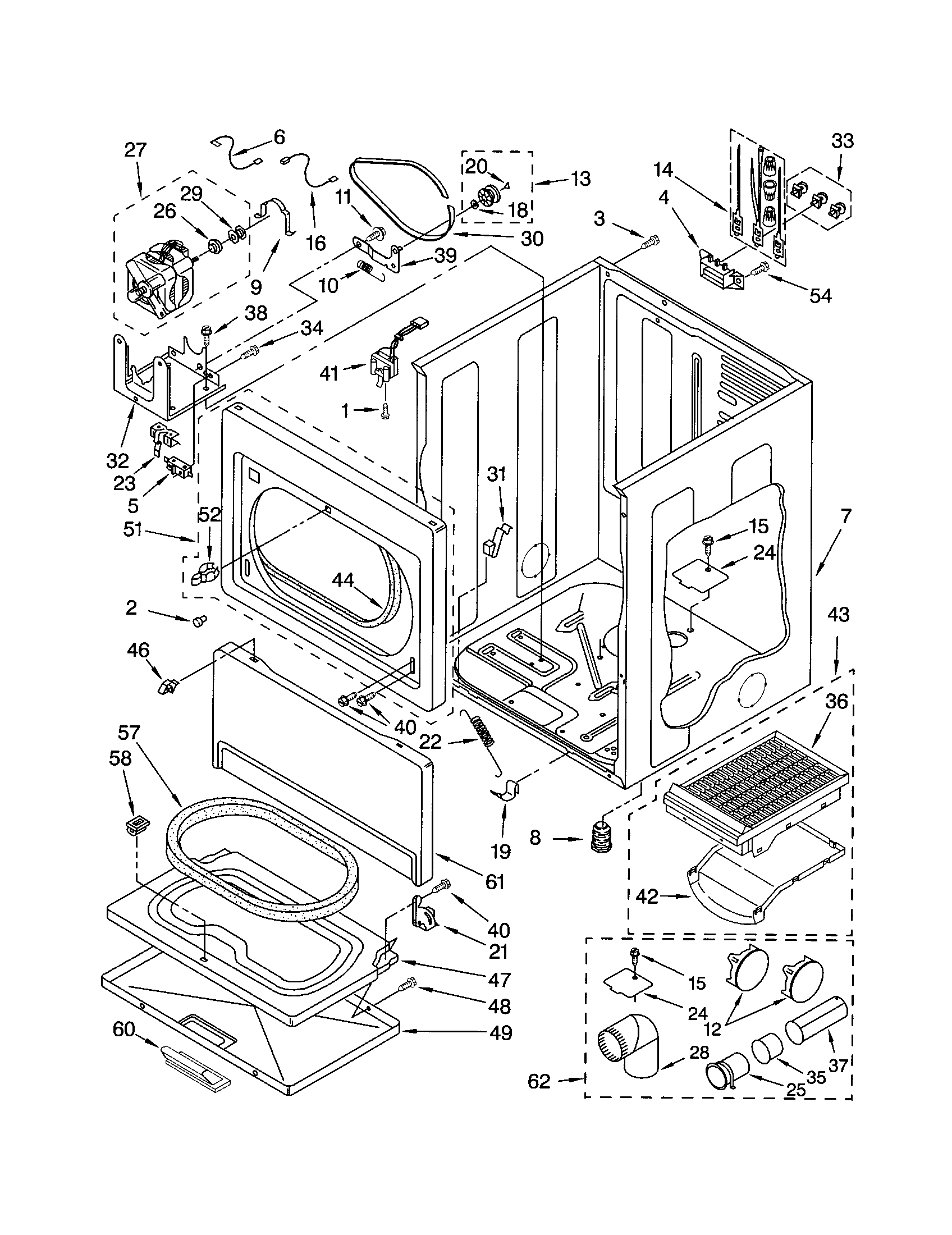 Kenmore 11064972300 cabinet diagram
