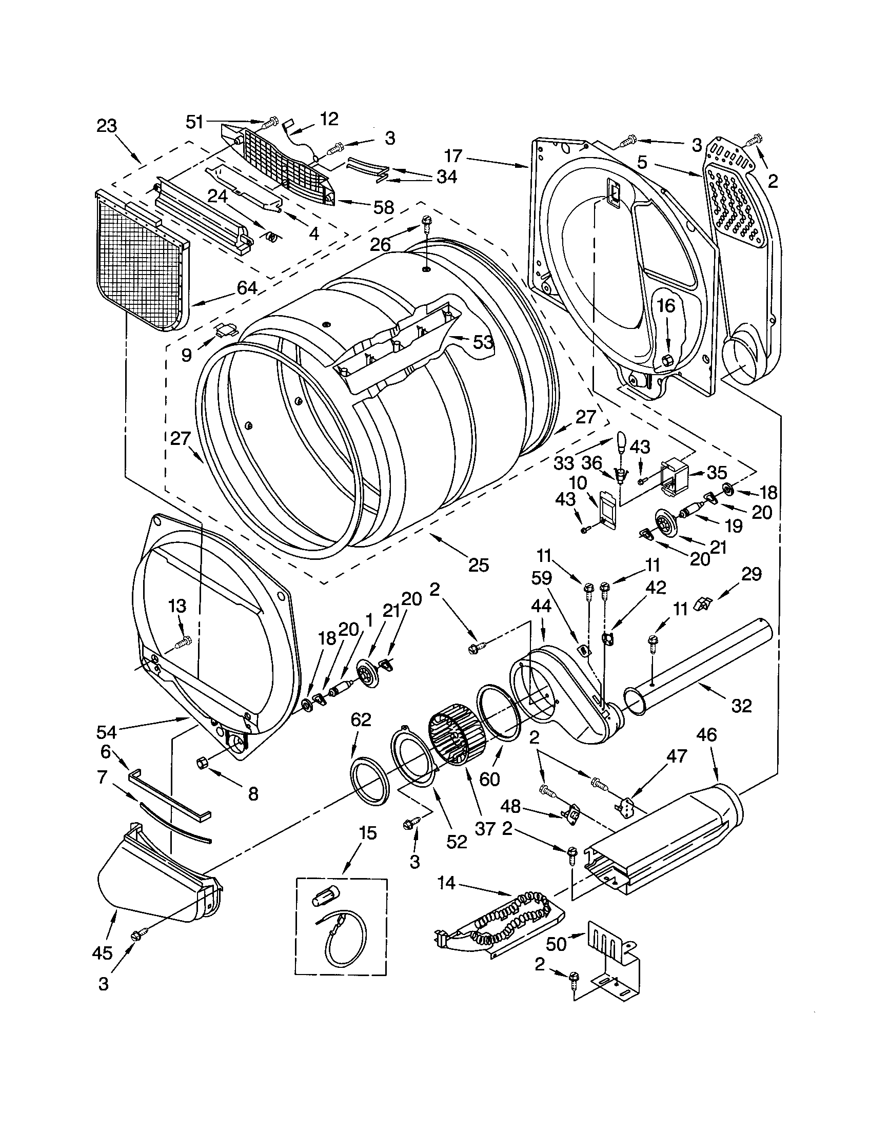 Kenmore 11064972300 bulkhead diagram