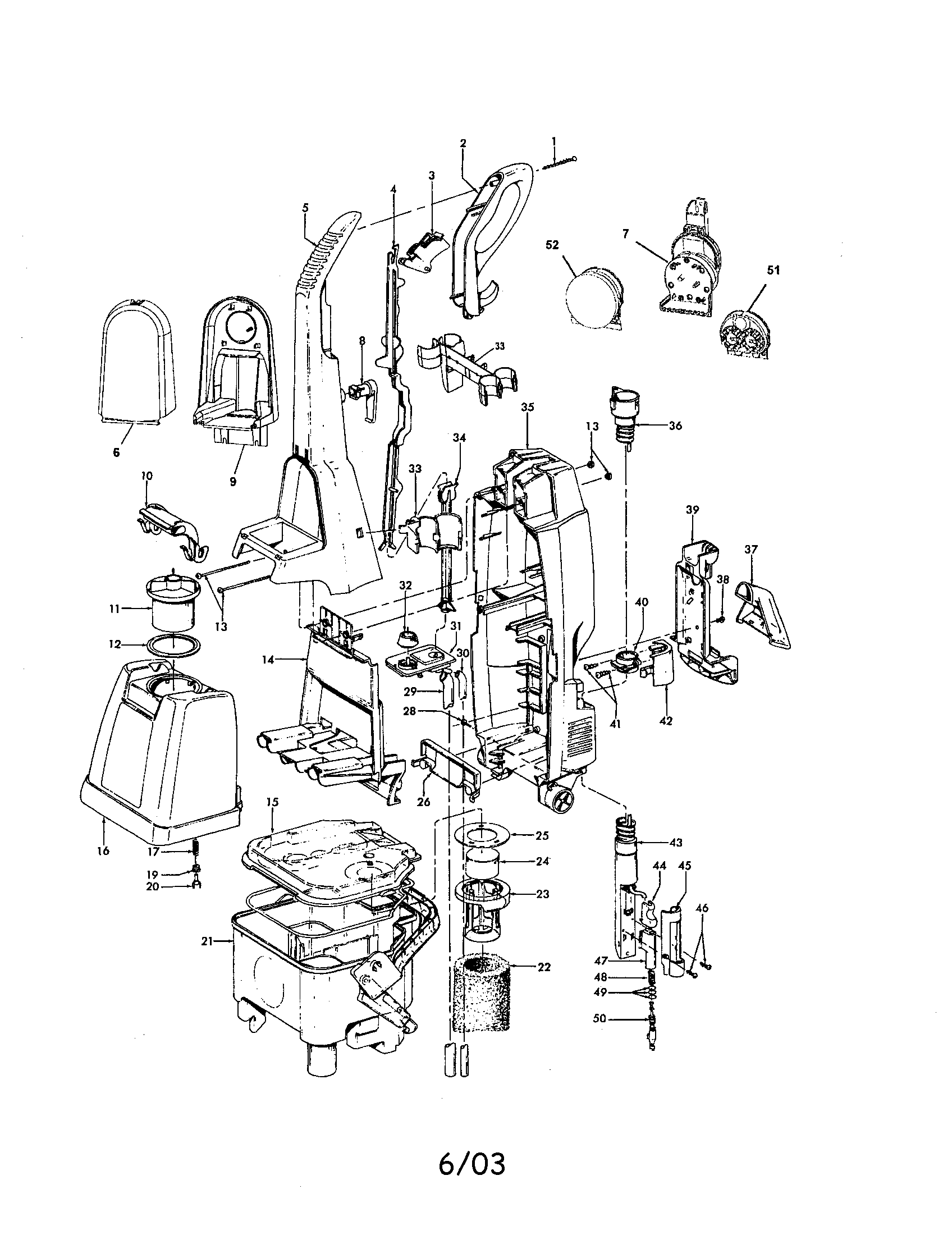 Hoover F5898-900 body/tank diagram